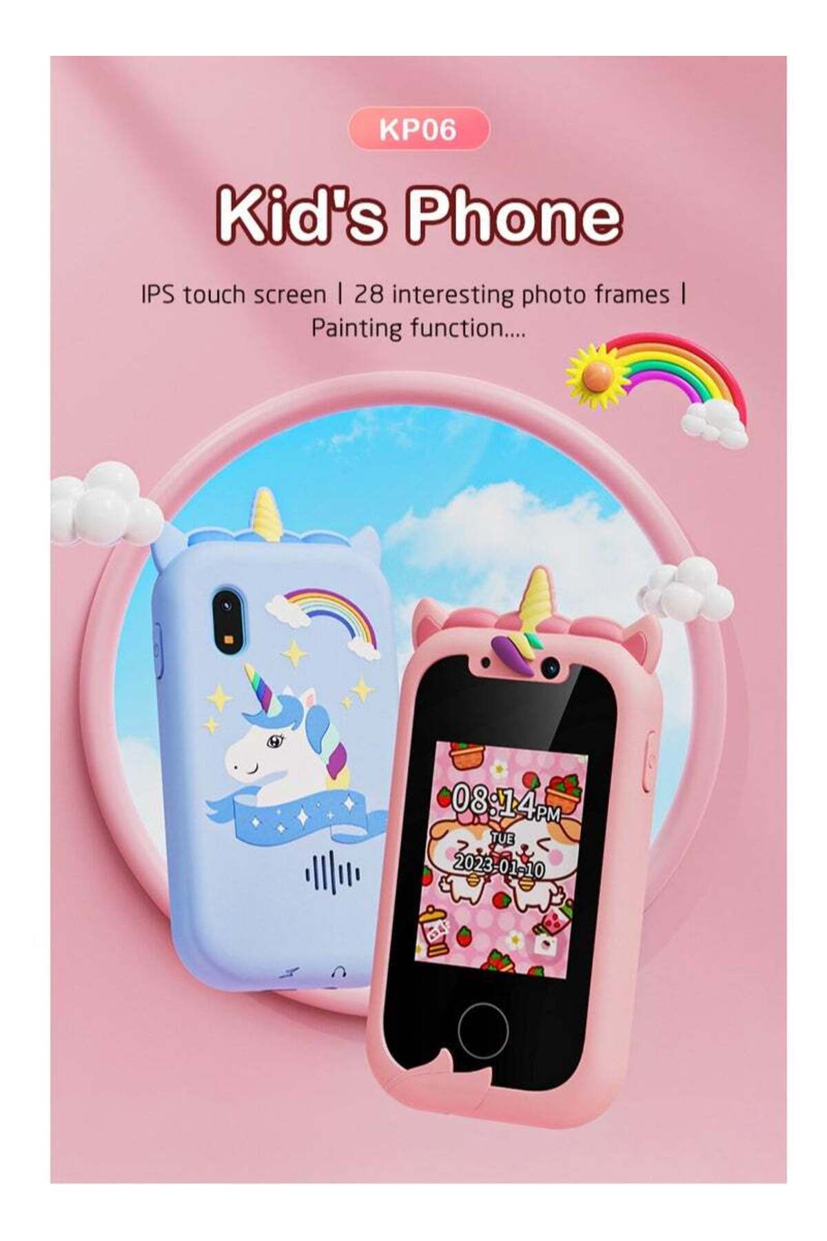 اسمارتفون اسباببازی کودکان با بازیهای آموزشی تکشاخ و کارت حافظه SD ۸ گیگابایتی