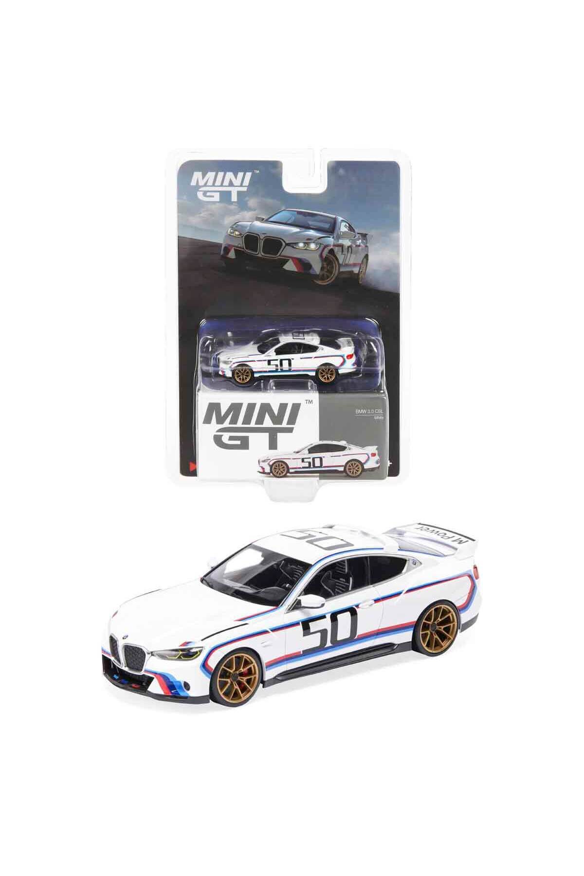 mini gt 1:64 BMW 3.0 CSL White Diecast Model Araba