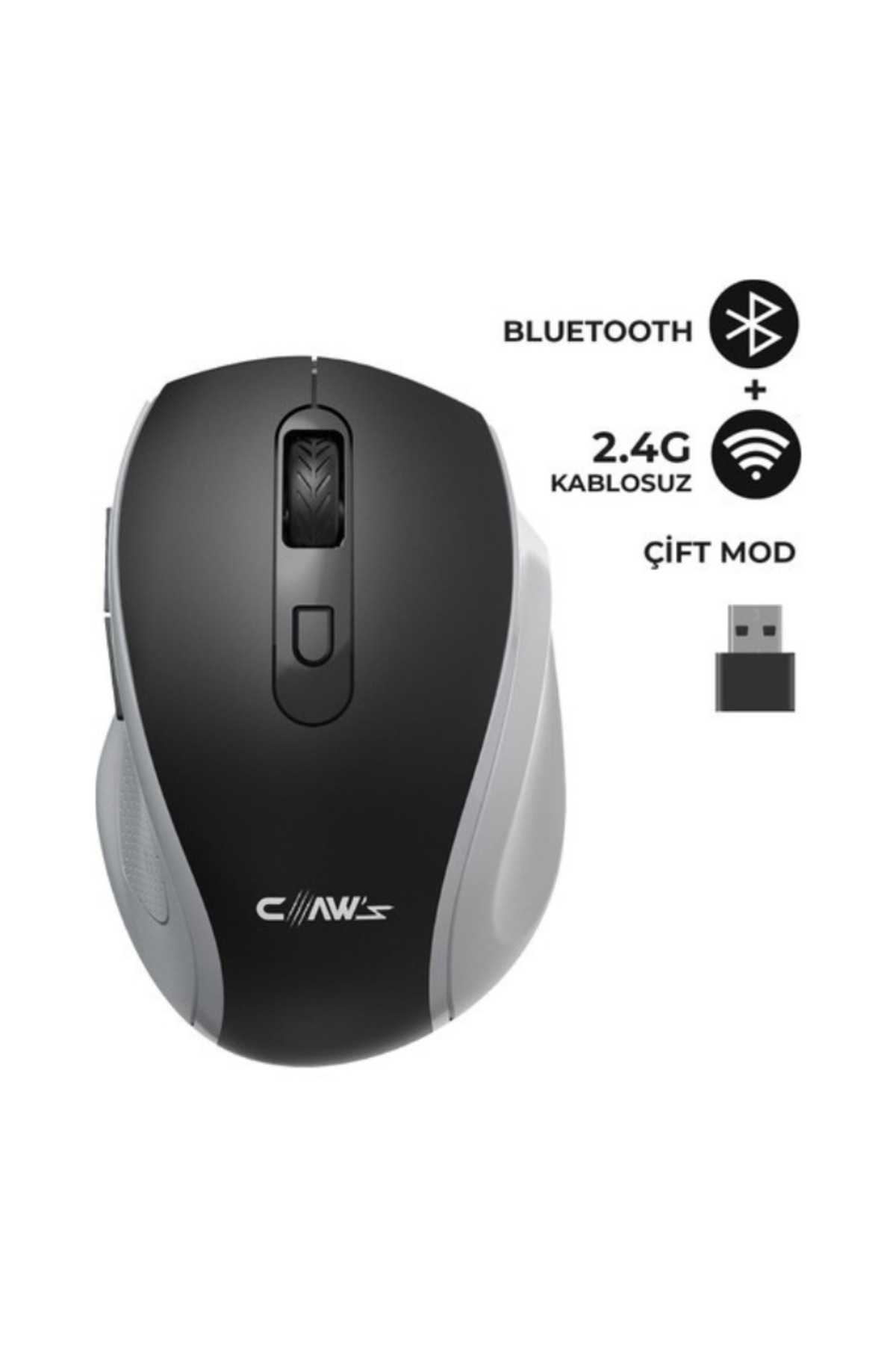 Claw's Claw’s Genius Dual V2 Bluetooth + 2.4g Wi-Fi Çift Mod Sessiz Click Kablosuz