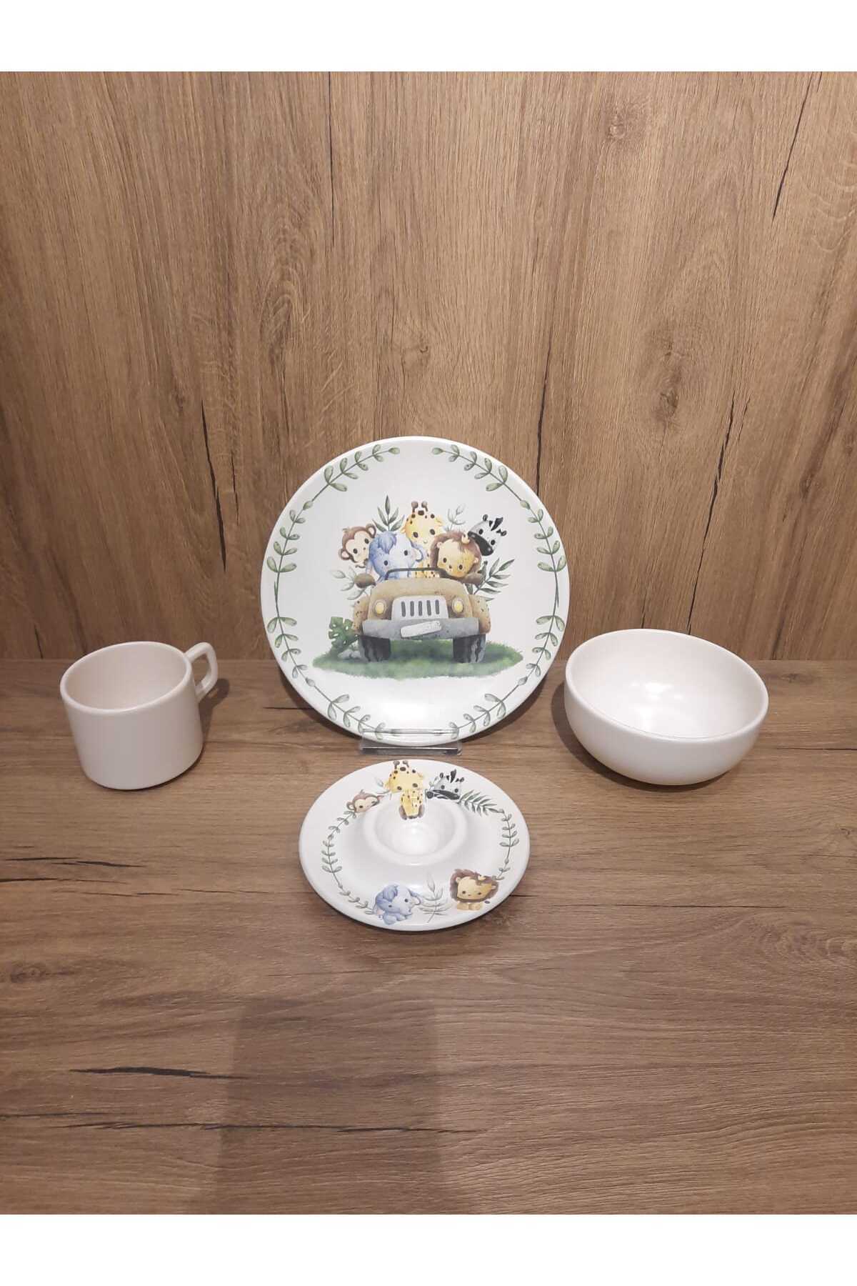 Keramika MAMA TAKIMI NEŞELİ HAYVANLAR 4 PARÇA