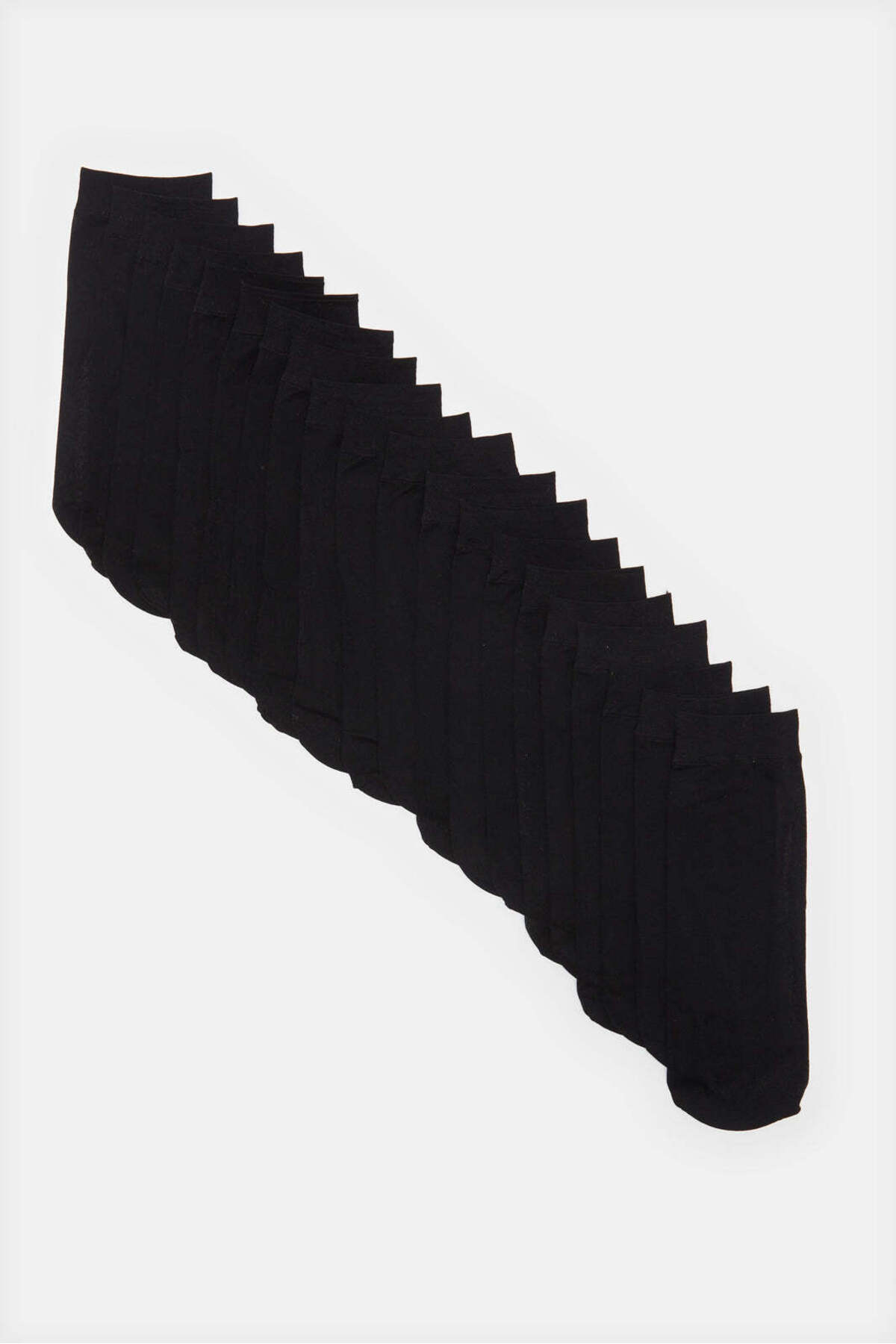 REDTAG مجموعة جوارب كاحل نايلون سوداء للنساء (12 أزواج)