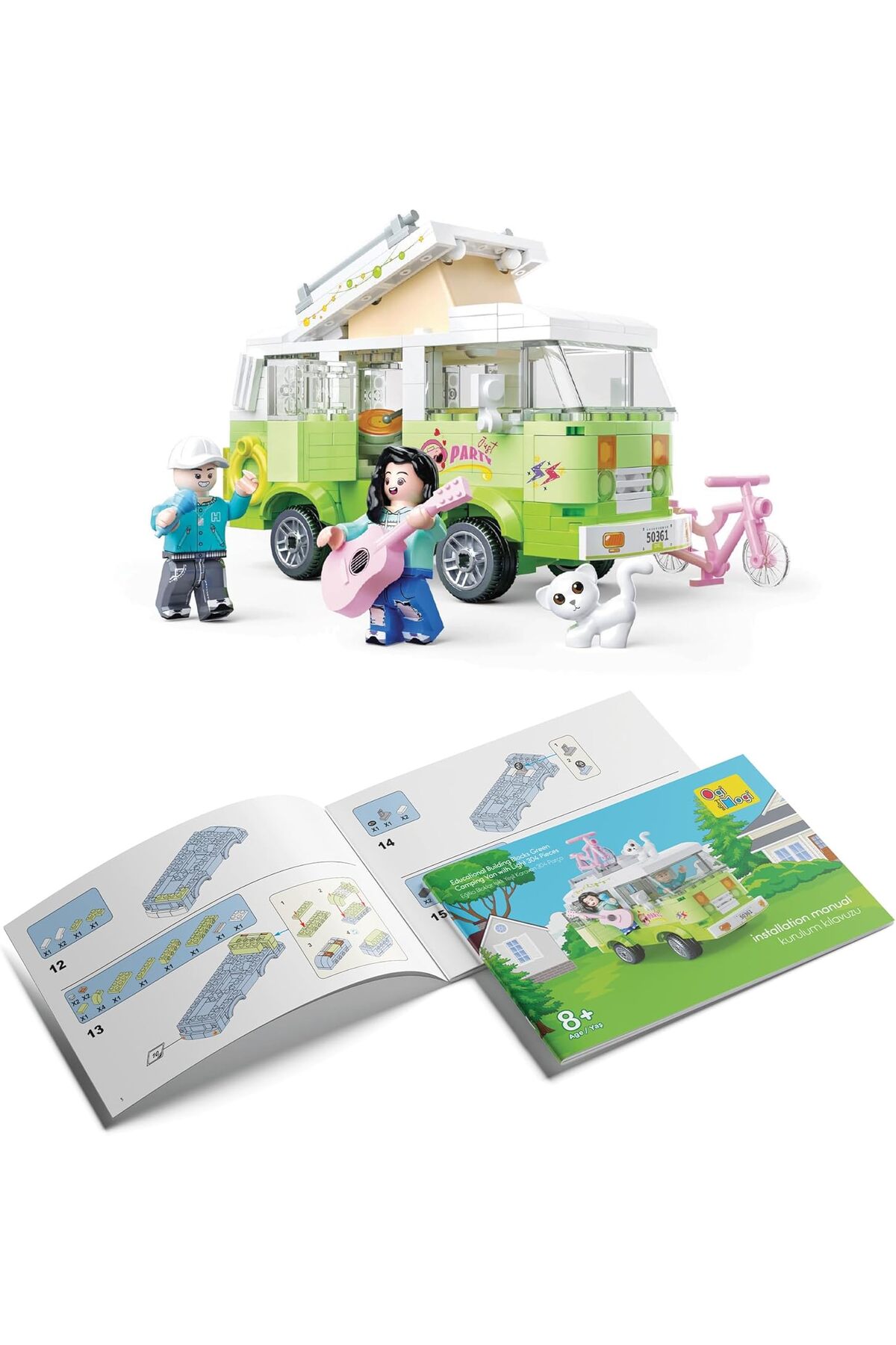 بلوک‌های آموزشی – ون کمپینگ سبز با چراغ، ۳۰۰۴ قطعه