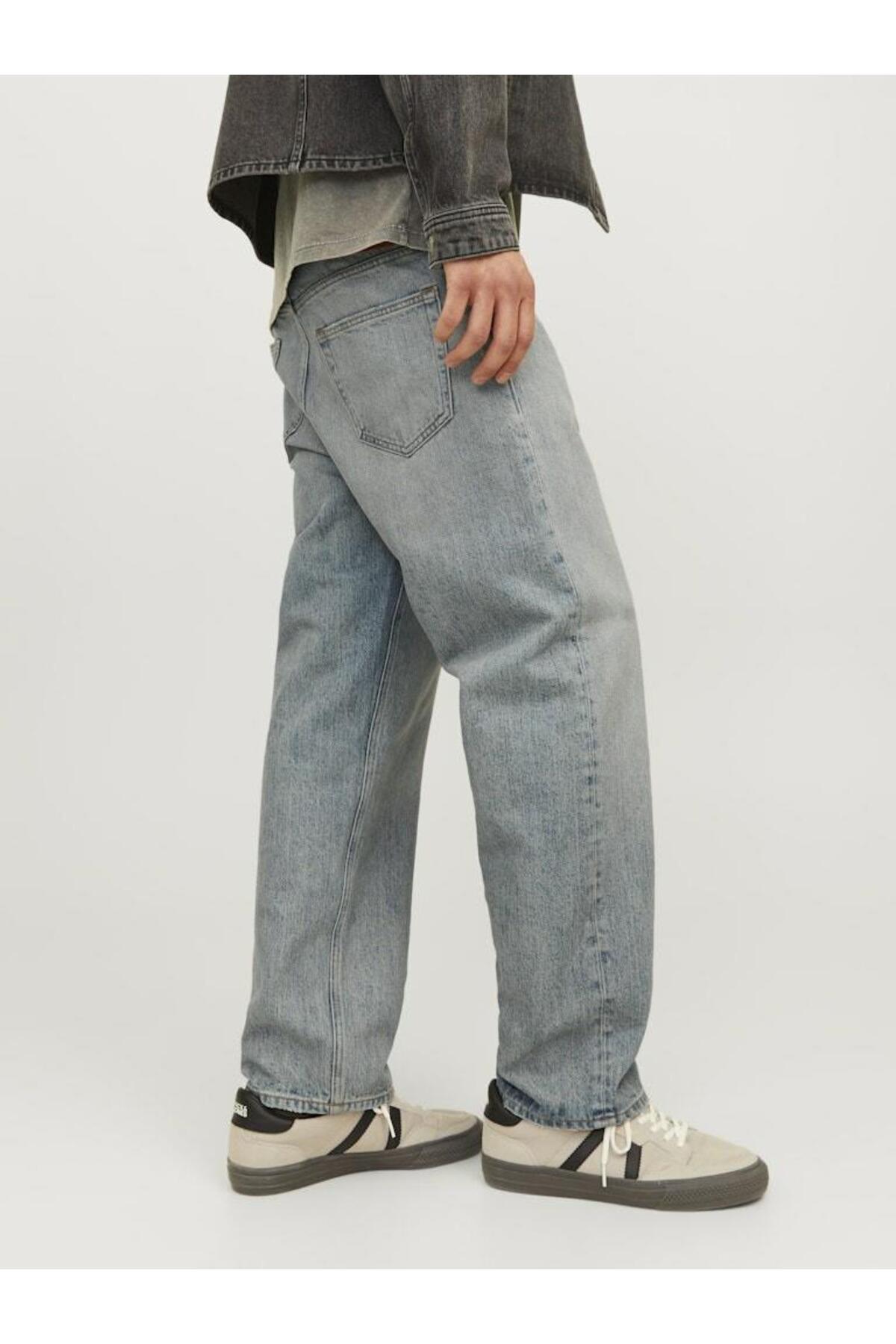 شلوار مردانه راسته فاق نرمال | جک اند جونز Jack & Jones 12262929-Blue Denim - تصویر 5
