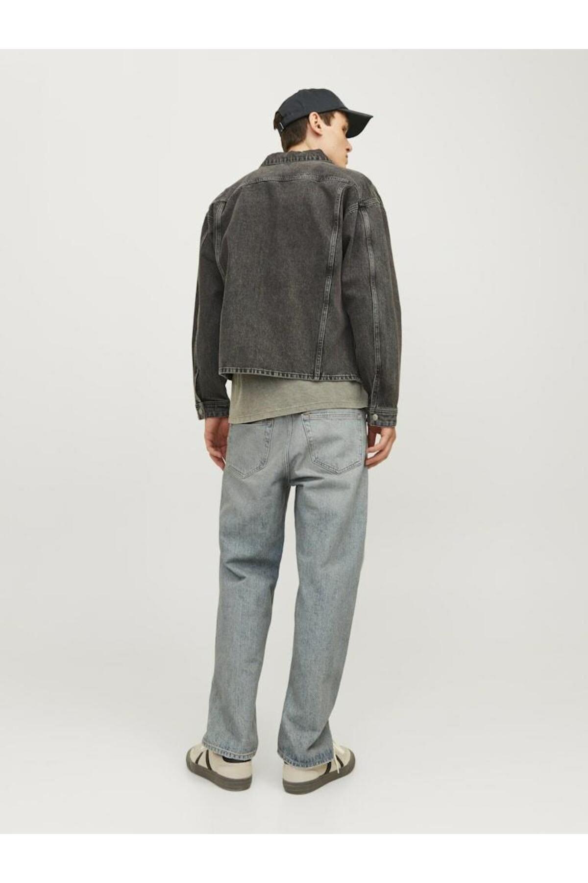 شلوار مردانه راسته فاق نرمال | جک اند جونز Jack & Jones 12262929-Blue Denim - تصویر 3