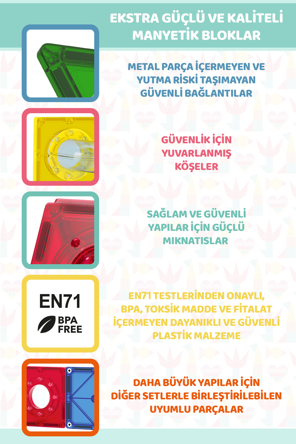 Magly Ball Run Parkur Oyunu – Çocuklar İçin Renkli 3 Boyutlu 101 Parça Yapı Seti - Manyetikler ve Yollar fotoğrafı 5 (önizleme)