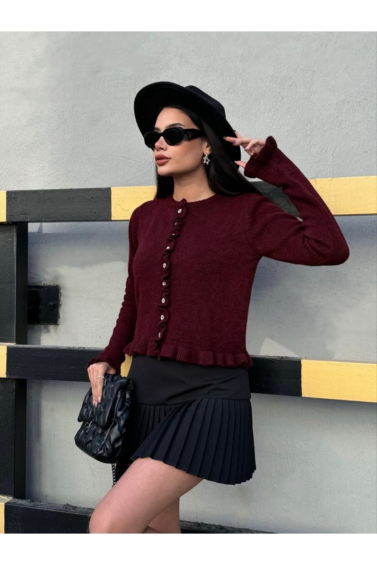 Sempre  Fırfır Detaylı Düğmeli Triko Hırka” - Görsel 2