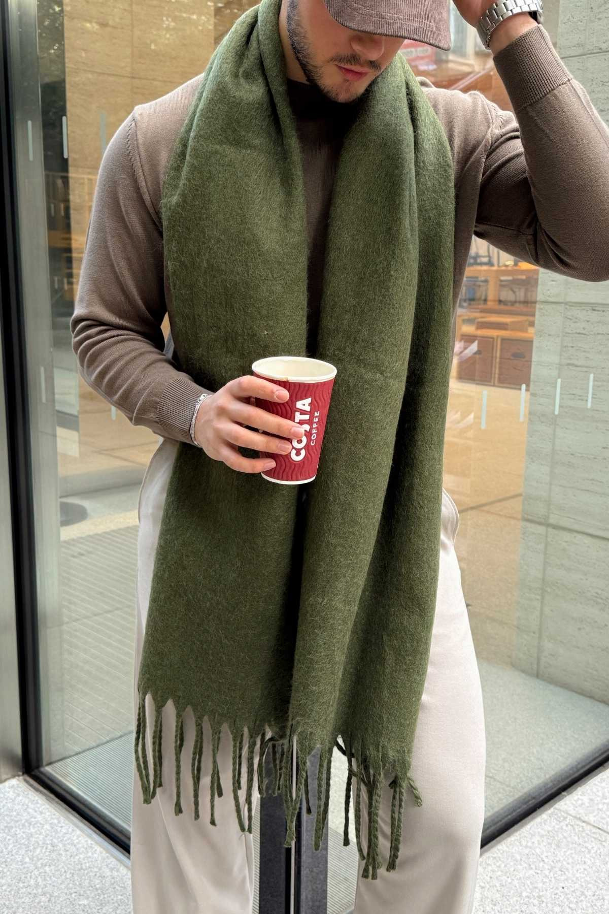 Livio Ferri  Ormos Sıcak Tutan Soft Touch Erkek Kaşkol Atkı - Görsel 2