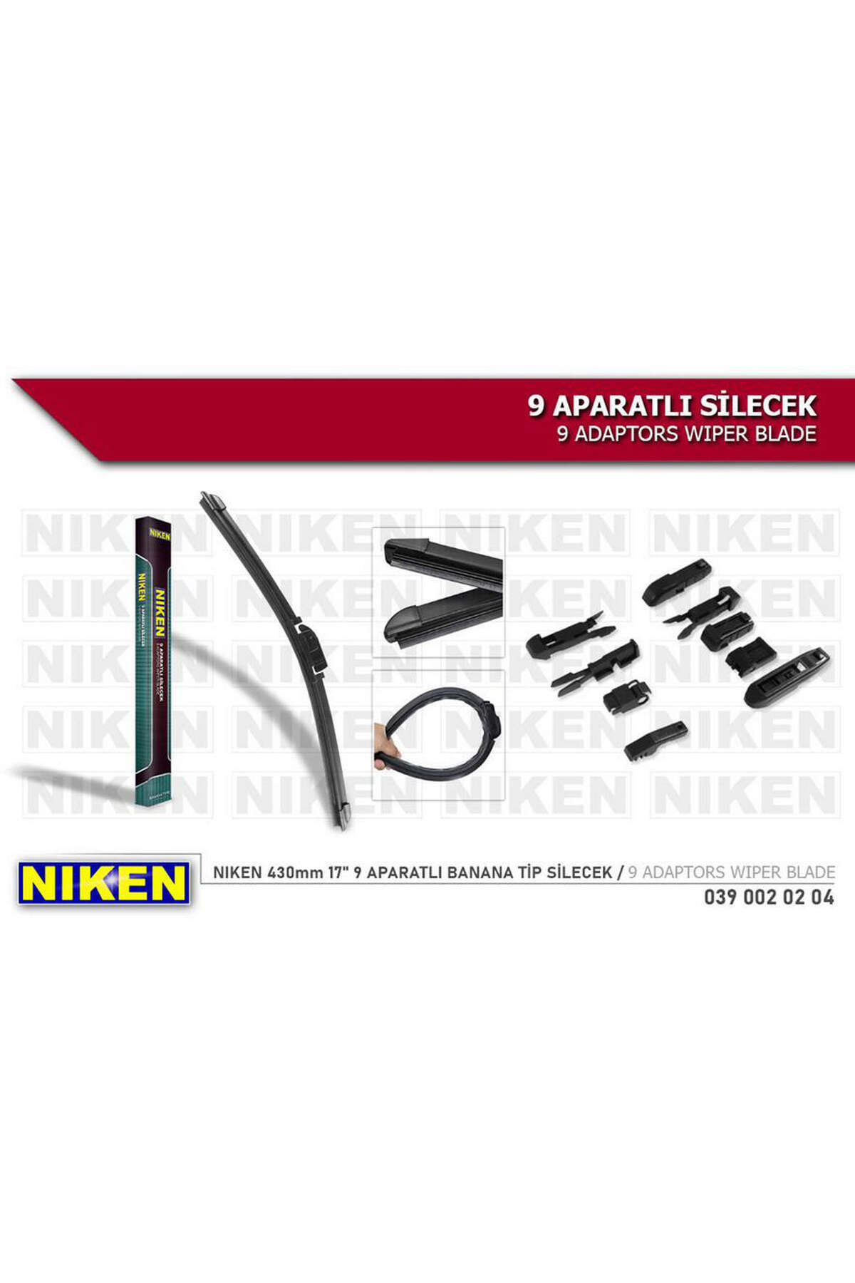 Universsal LVSQVR SİLECEK 430mm 9 APARATLI (00453) BANANA TİP