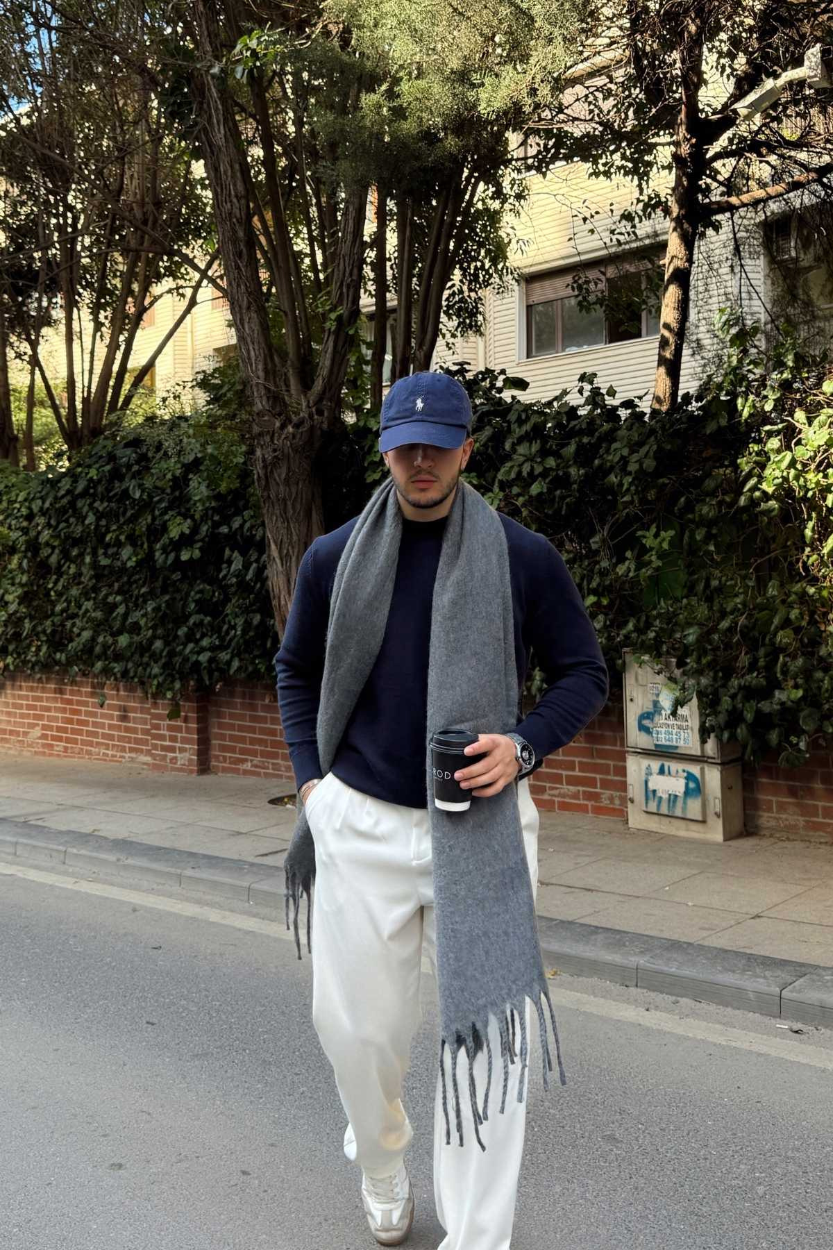 Livio Ferri  Ormos Sıcak Tutan Soft Touch Erkek Kaşkol Atkı - Görsel 2