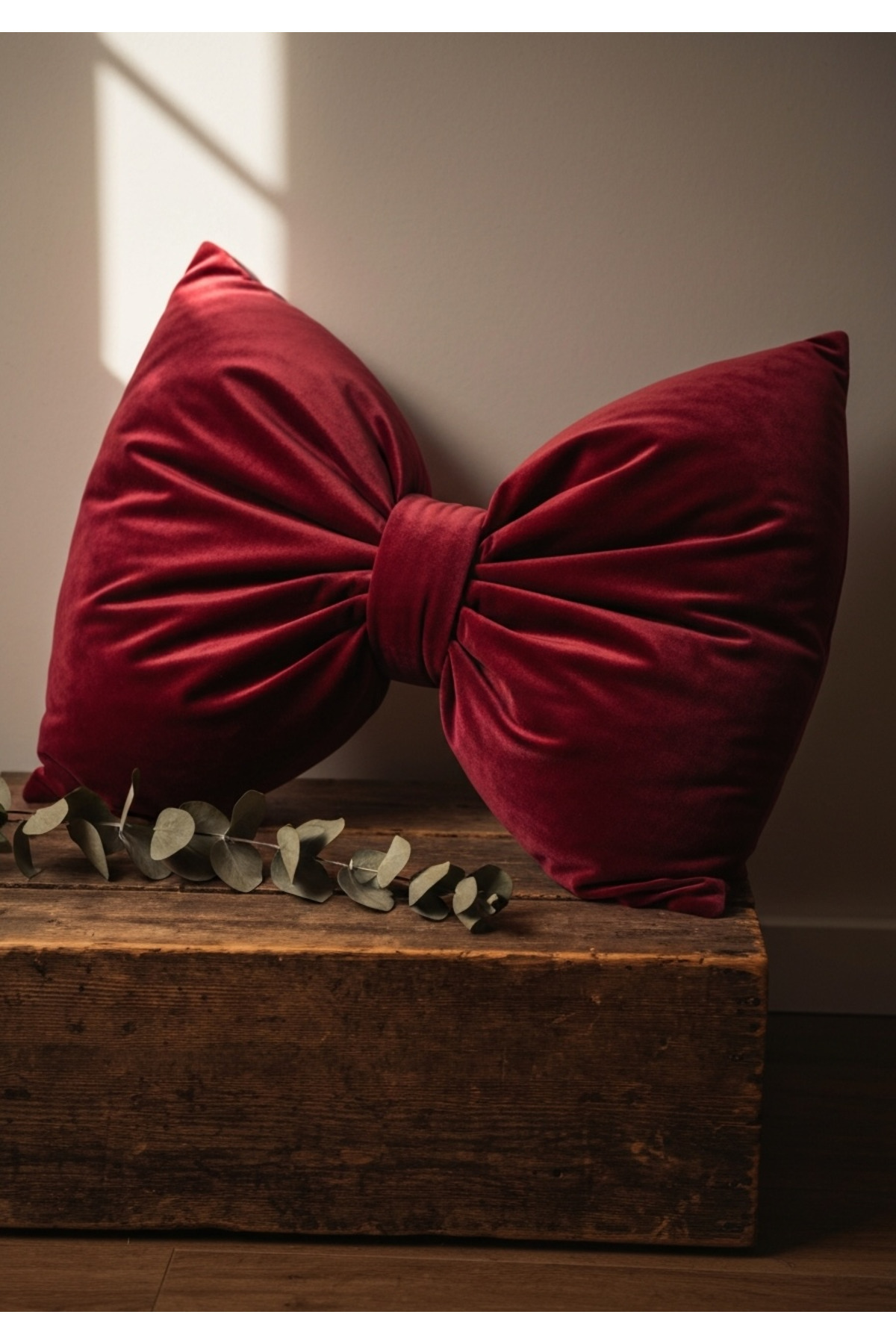 FARCY Възглавница XXL във формата на панделка, пълна с плюшена материя, панделка, подаръчна възглавница, калъф за възглавница