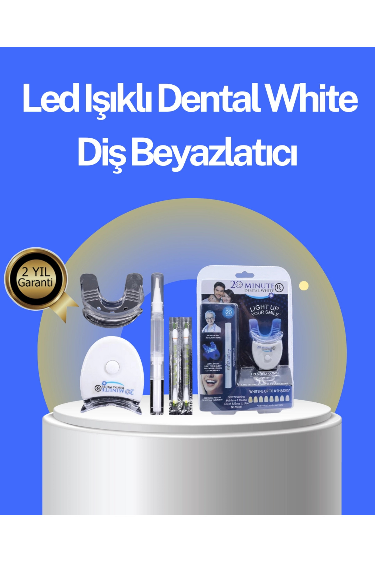 DENİSAM Evde Kullanıma Uygun LED Teknolojili Diş Beyazlatma Kiti