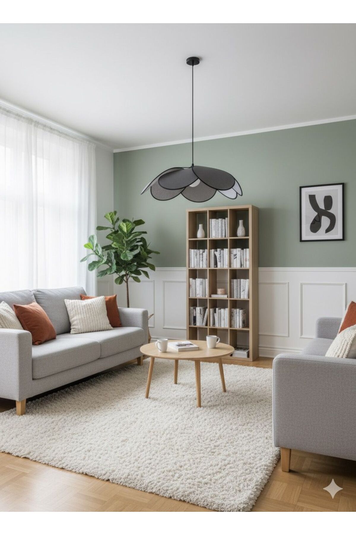 Modern Design Flower Pendant Fabric Boheme Living Room Living Room Kitchen Chandelier