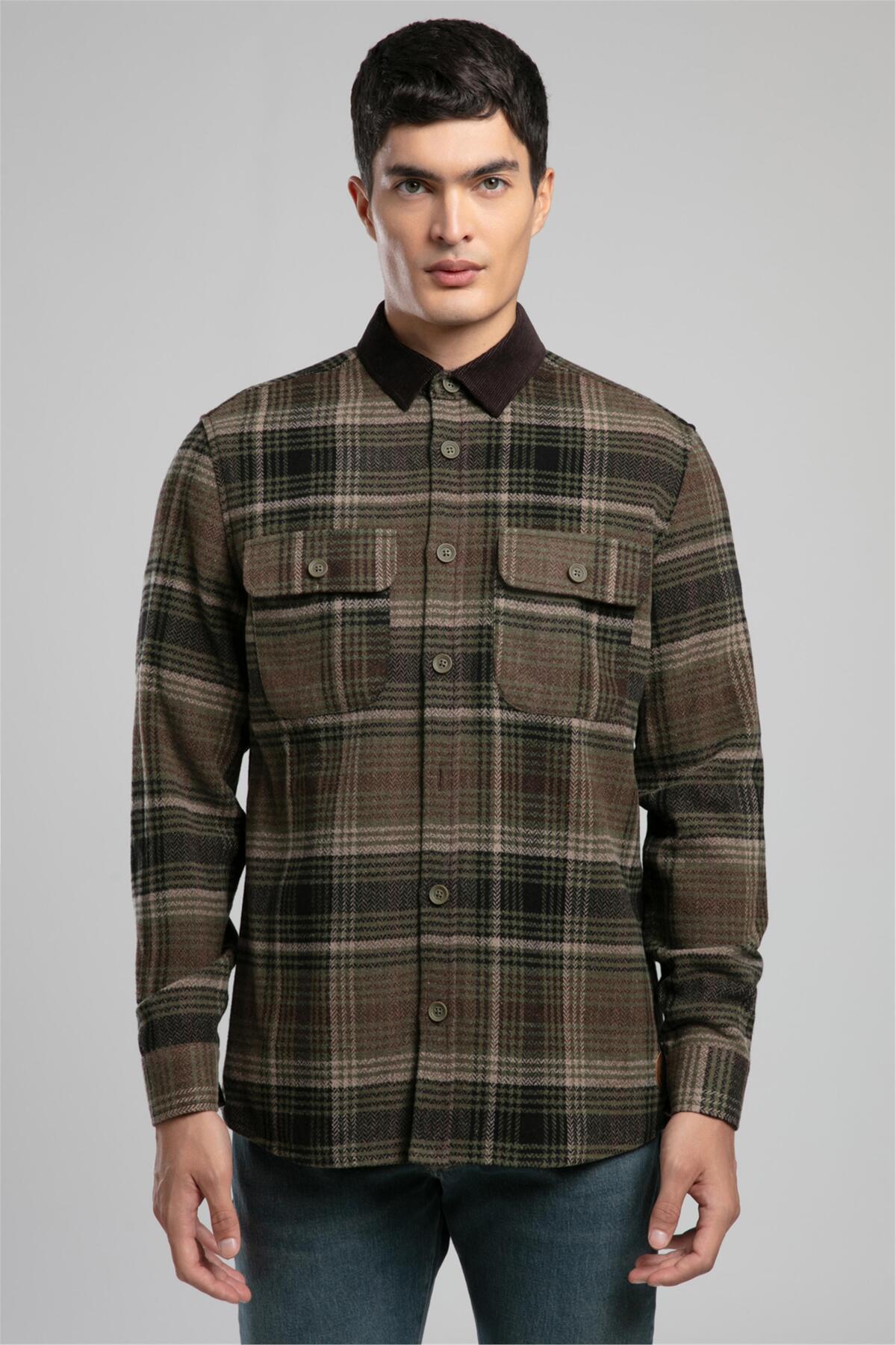 پیراهن مردانه شطرنجی آستین بلند | لی کوپر Lee Cooper 261 LCM 241025 - تصویر 2