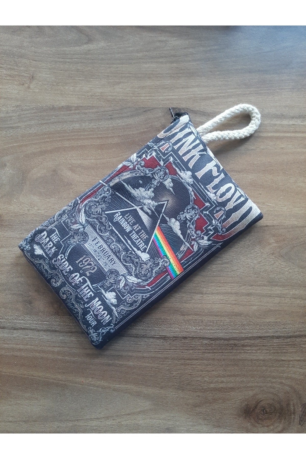 OWLBAG COMPANY OWL BAG Pink Floyd Desenli tasarım cüzdan kalemlik çanta düzenleyici