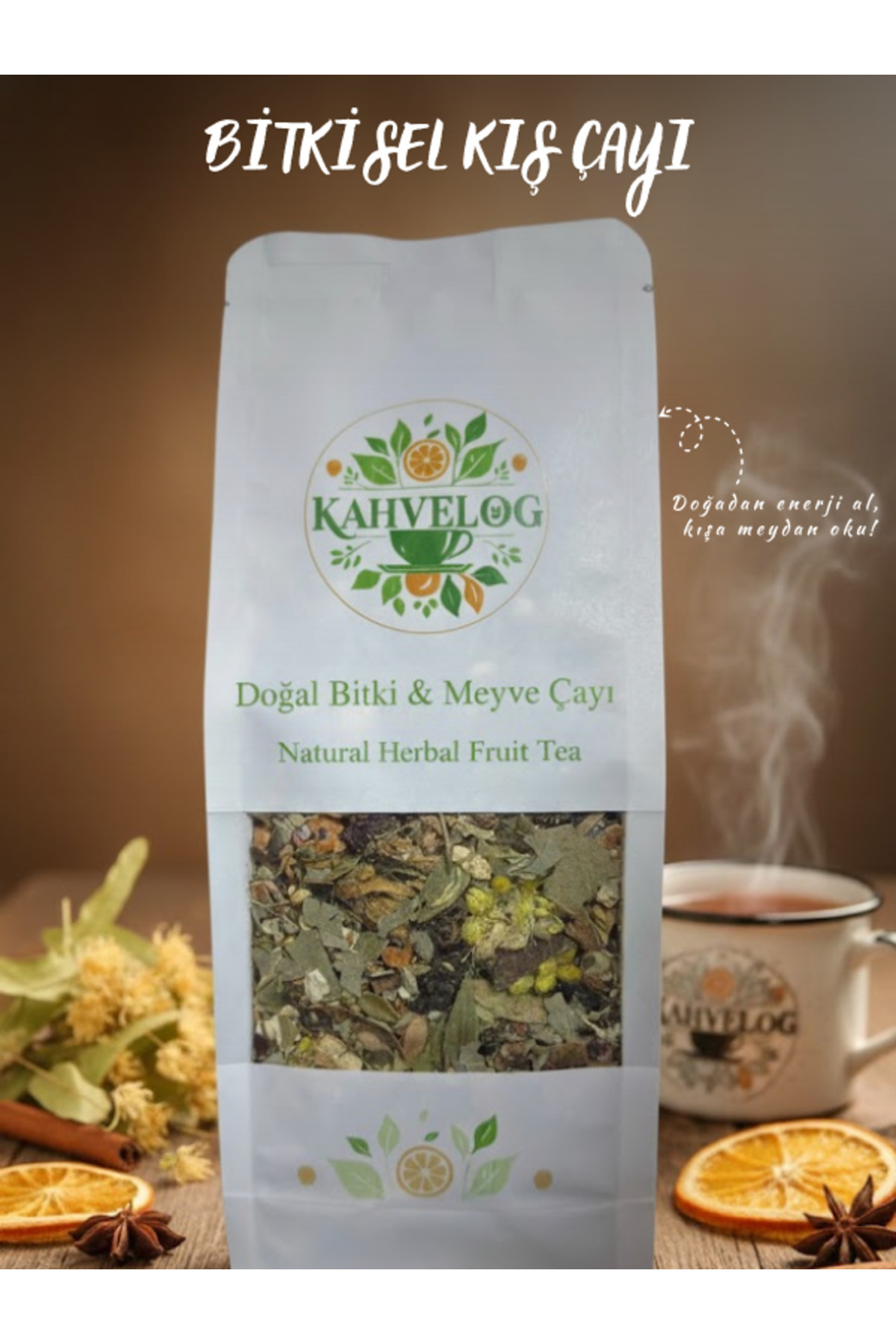 KAHVELOG Bitkisel Kış Çayı 250gr(Doğal Kurutulmuş, Katkısız)