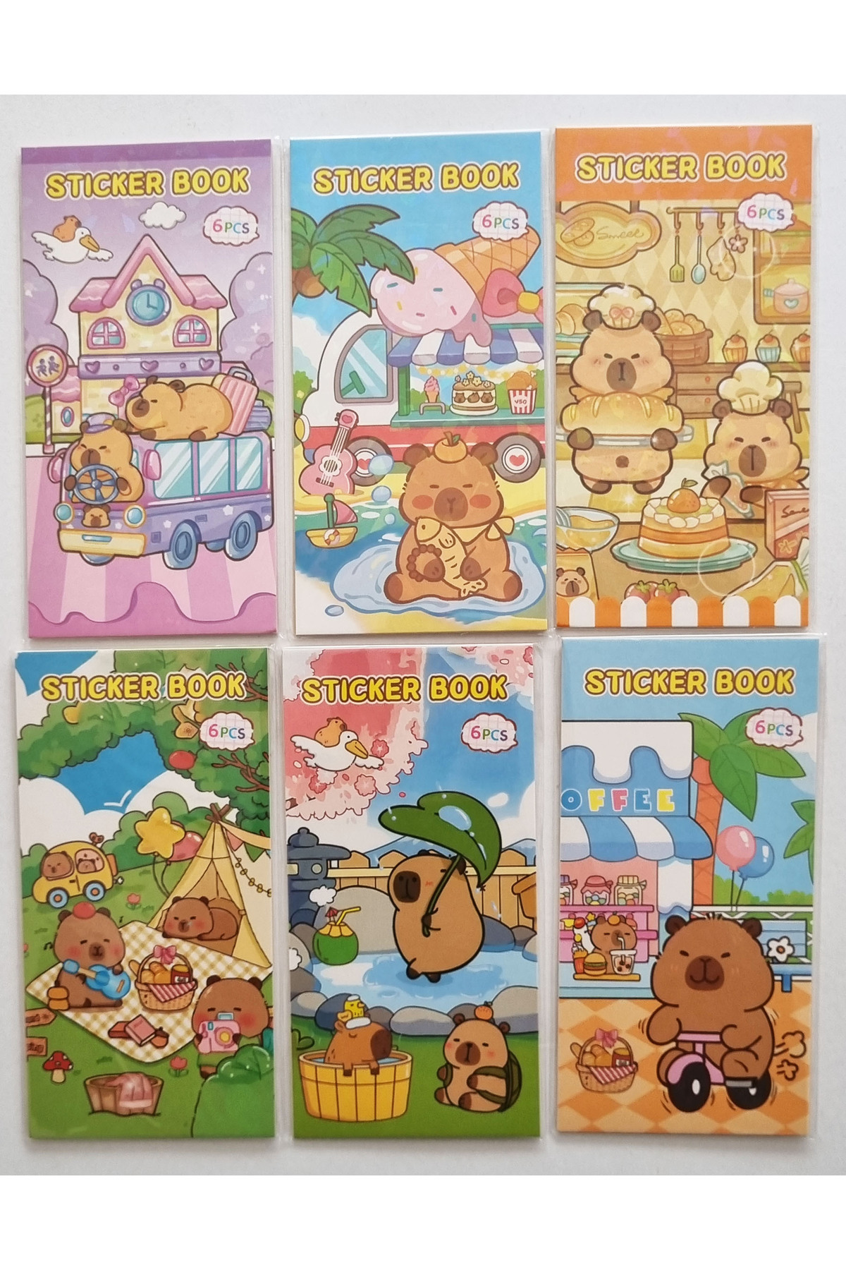 Bıcırık Yayınları 6'lı Sticker Book CapyBara Çıkartmalı