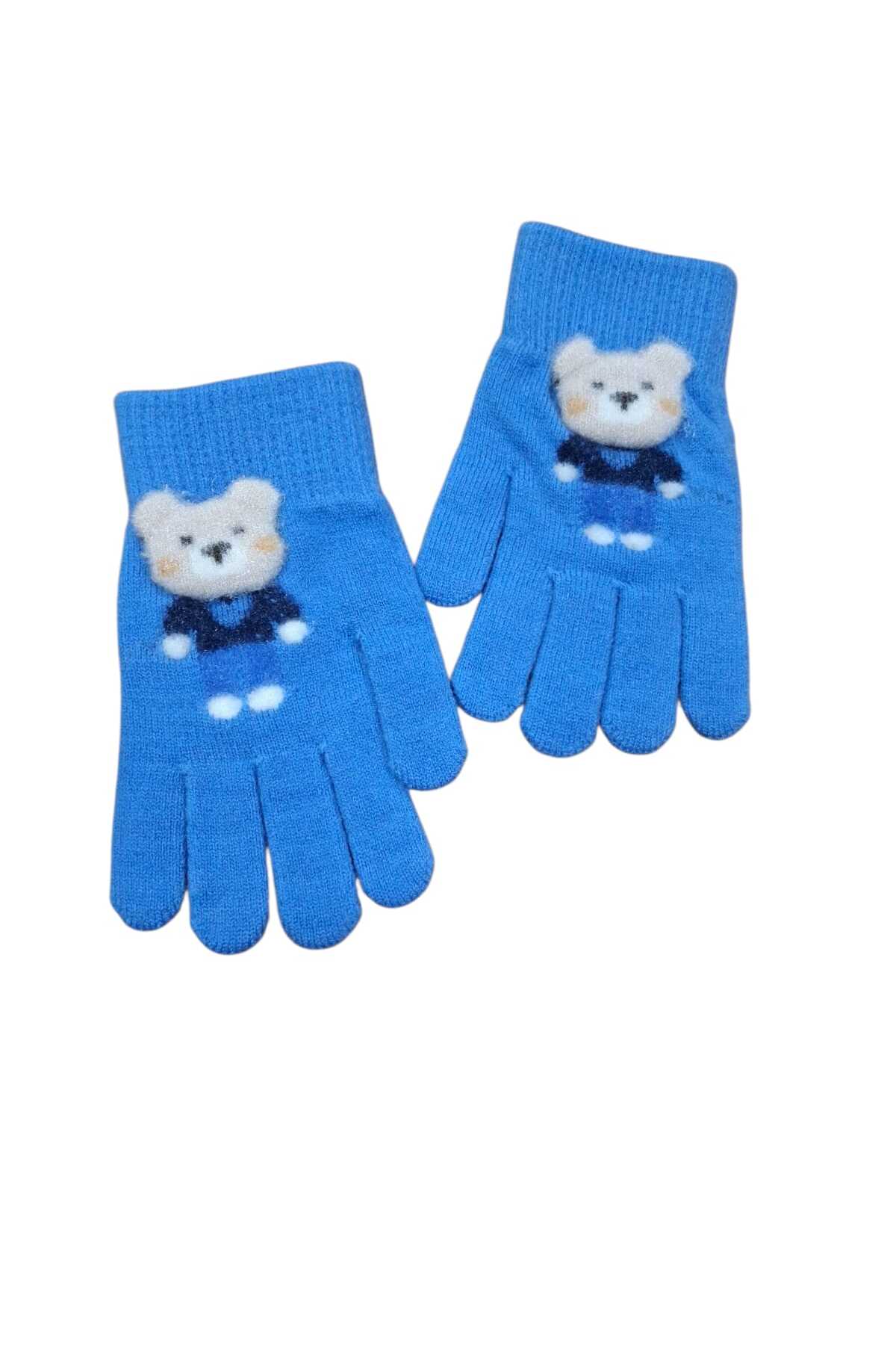 Kitti Erkek Çocuk Örme Ayıcık Figürlü Eldiven fotoğrafı 2 (önizleme)