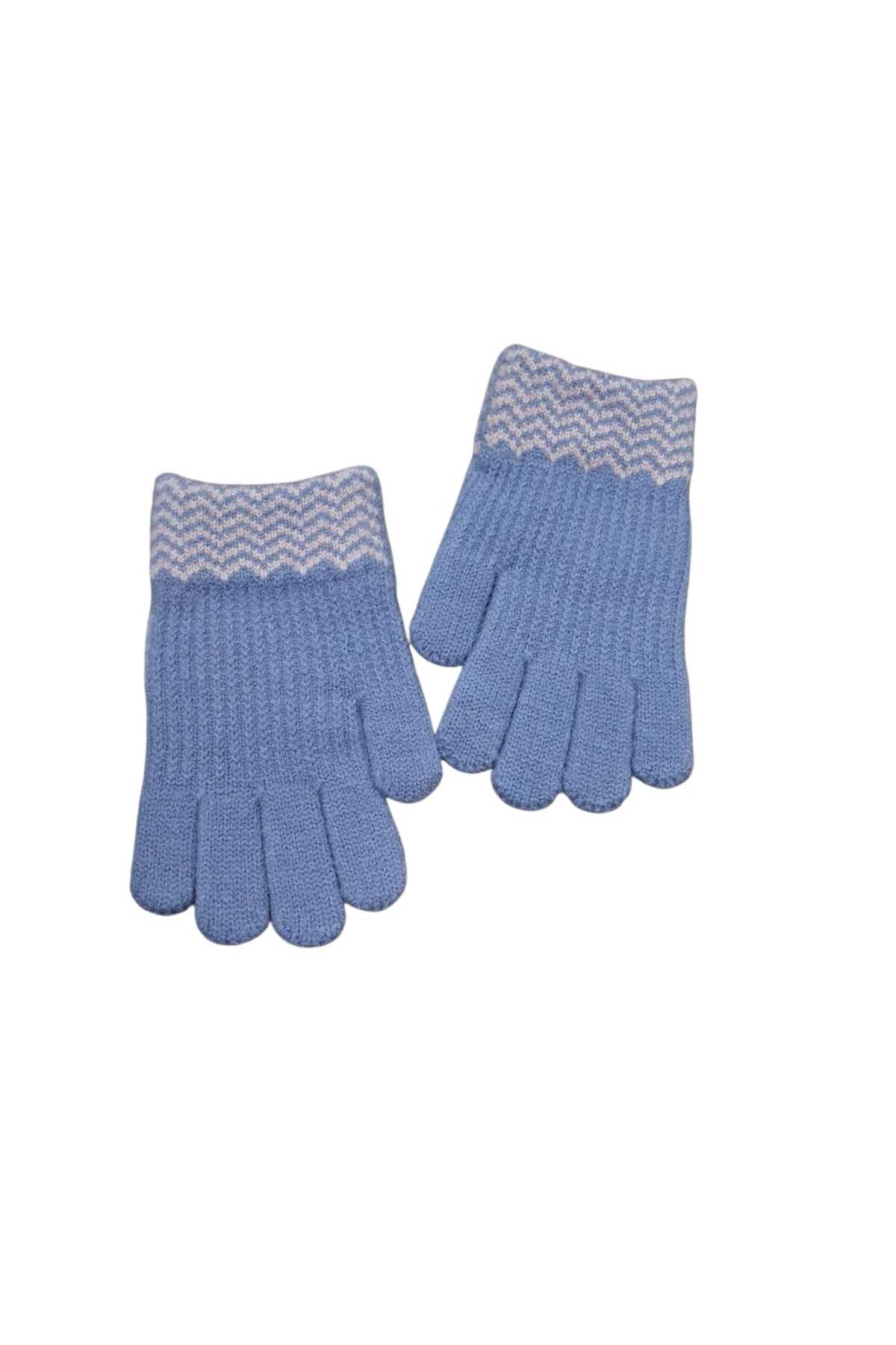 Kitti Kız Çocuk Örme Çiçek Figürlü Eldiven fotoğrafı 2 (önizleme)