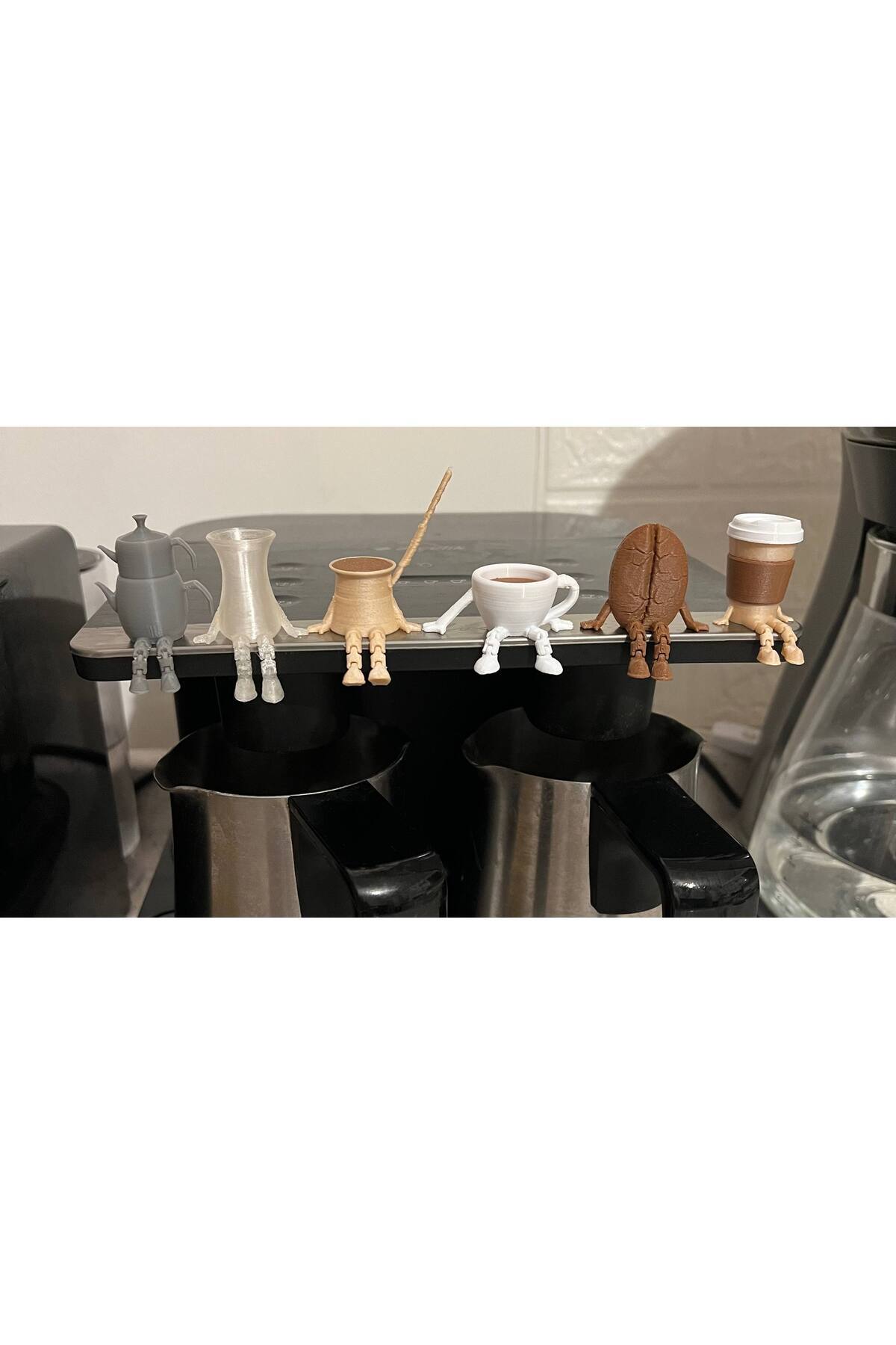 Home Sevimli Kahve Köşesi 6’lı Biblo Seti -Fincan -Kahve Çekirdeği -Cezve -Çay Bardağı -Çaydanlık-To Go