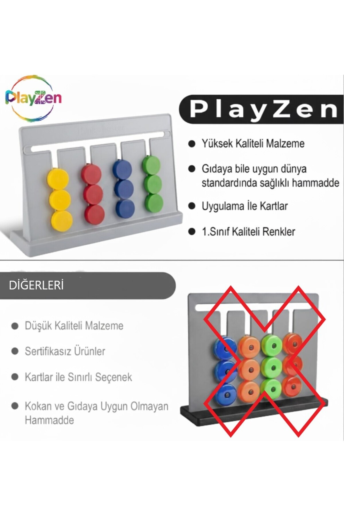 PlayZen Master Abacus Rubik Abaküs Montessori Zeka Oyunu Dijital Oyun Kartları Ile Destekli fotoğrafı 7 (önizleme)