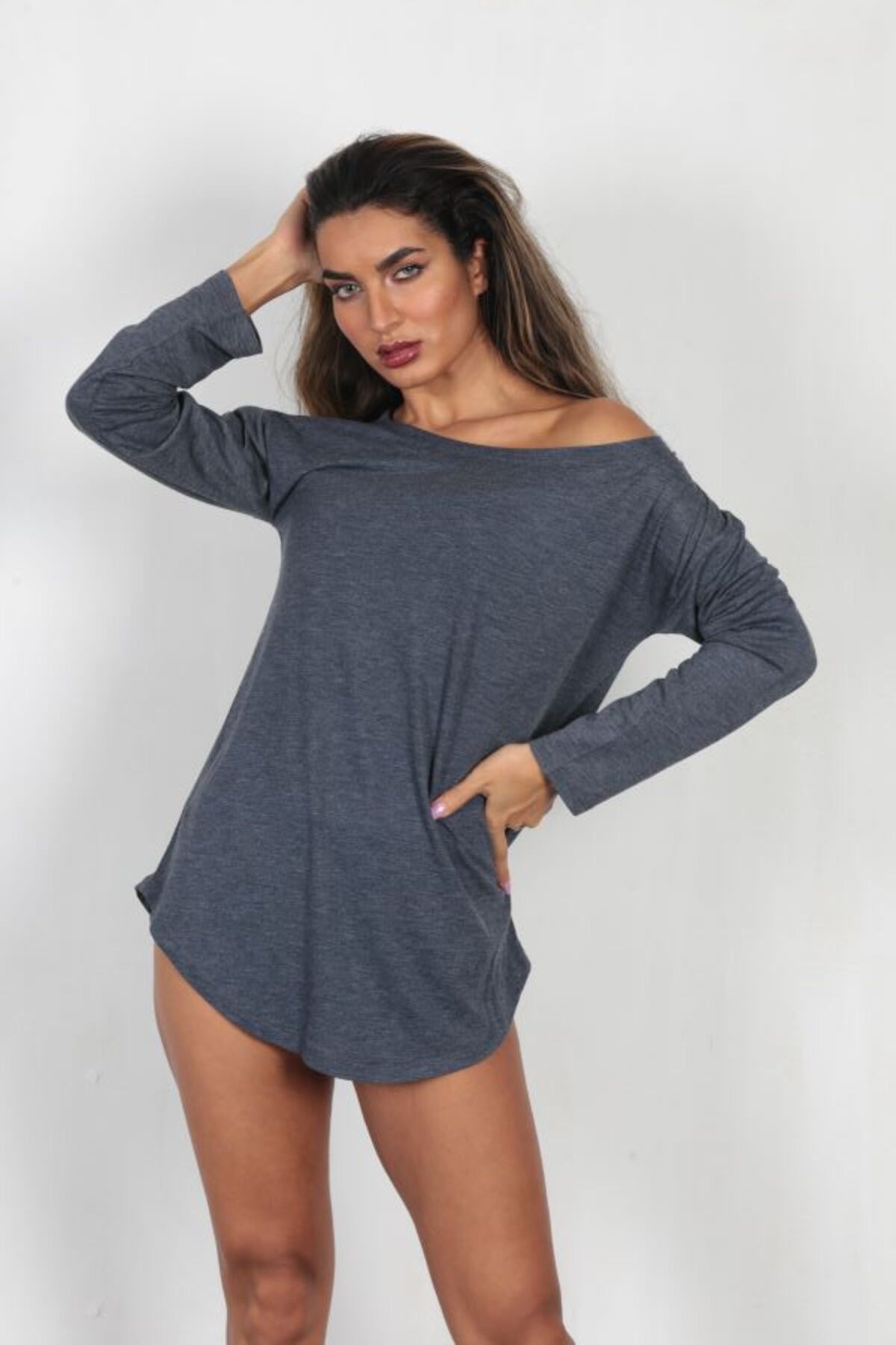 Efella Dökümlü Uzun Kollu Gecelik Mini Elbise | Özel Anlar İçin Giyim