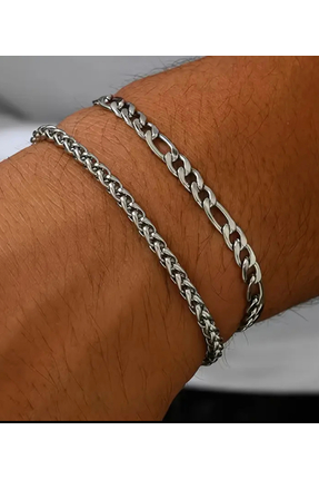 CEVHERİN Erkek ikili bileklik kombin (Figaro ve Kral)