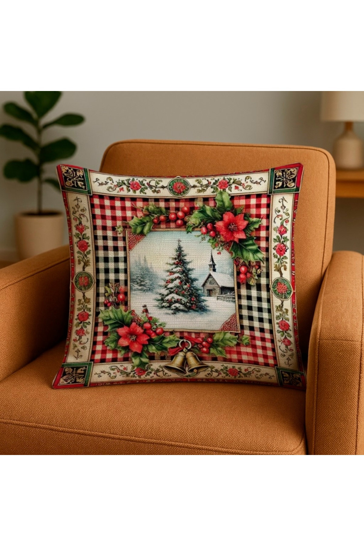 Digital Printed Double Sided Christmas Pattern Decorative Pillowcase