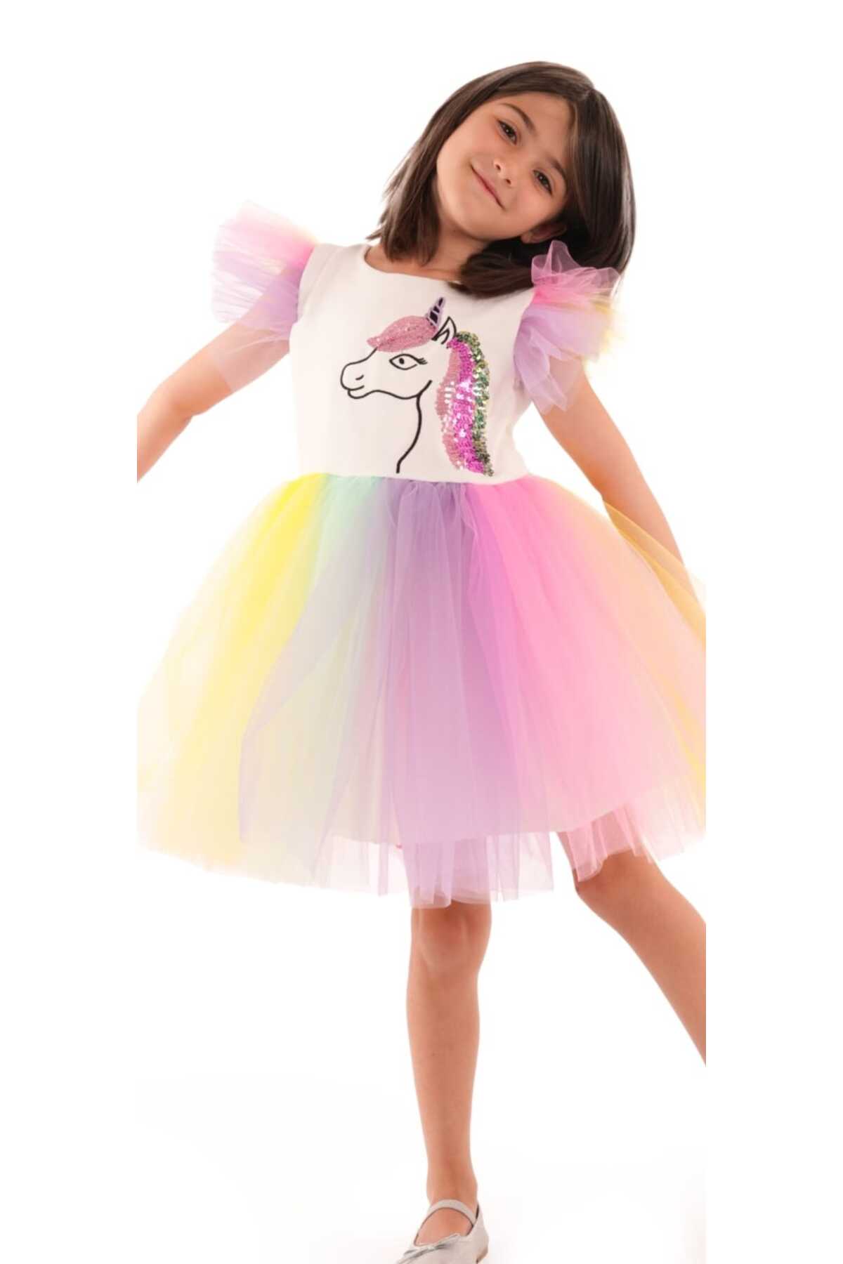 Lunas tekstil Pullu Rengarenk Unicorn fotoğrafı 4 (önizleme)