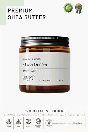 Believe Your Aura Shea Yağı - %100 Saf ve Doğal Soğuk Sıkım Vegan Shea Yağı (...