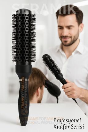 Transformacion Profesyonel Kuaför 50 mm Ceramic Ionic Nano Fön Fırçası – 32 c...