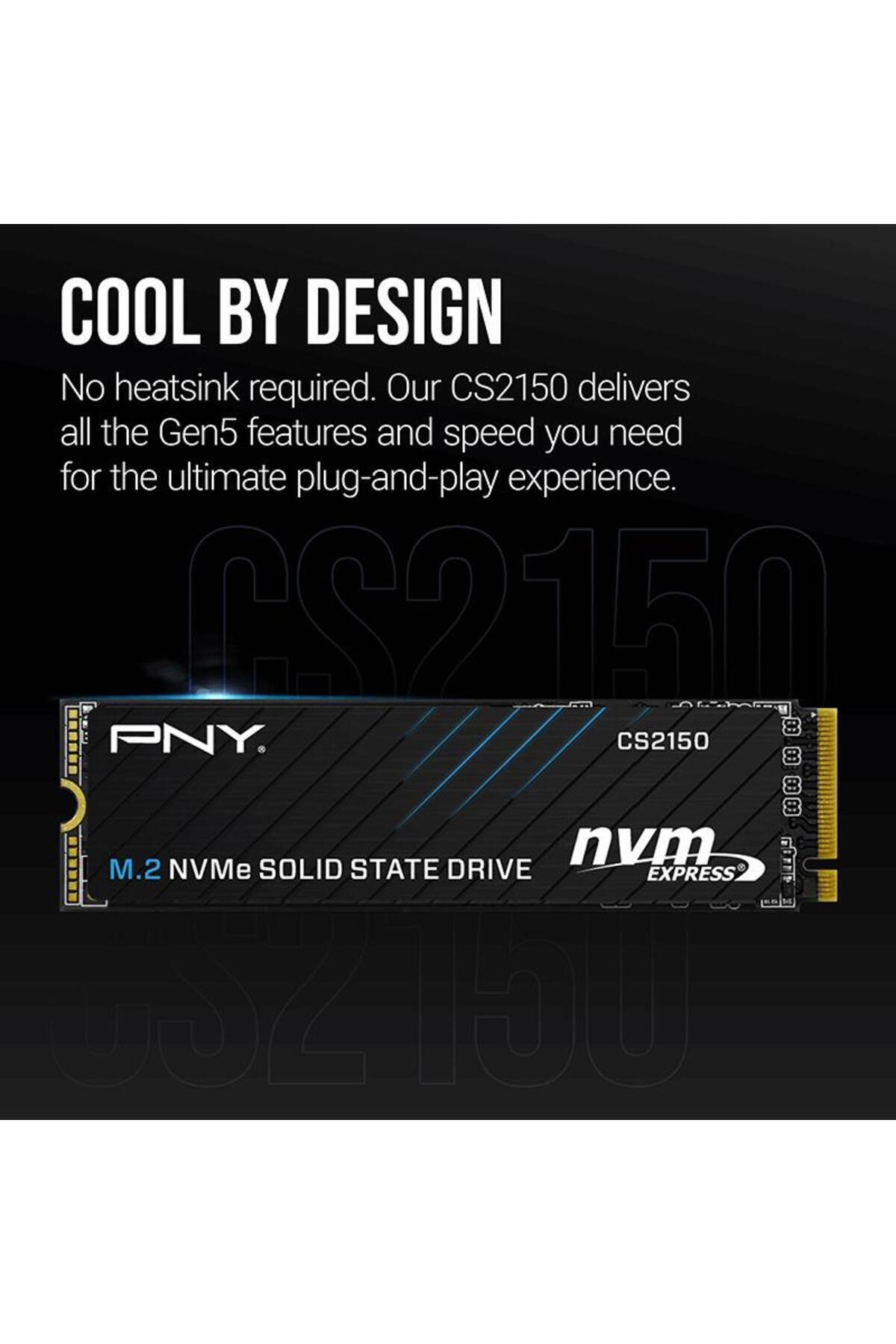 PNY CS2150 2TB 10200/8500 NVMe PCIe Gen5x4 M.2 SSD (M280CS2150-2TB-TB)