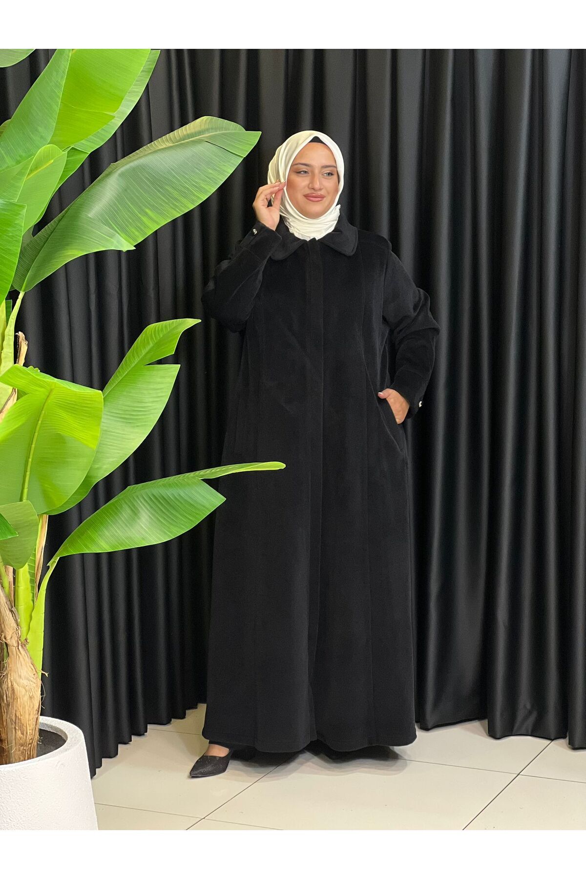 Butik büyük beden Fox Uzun Manto