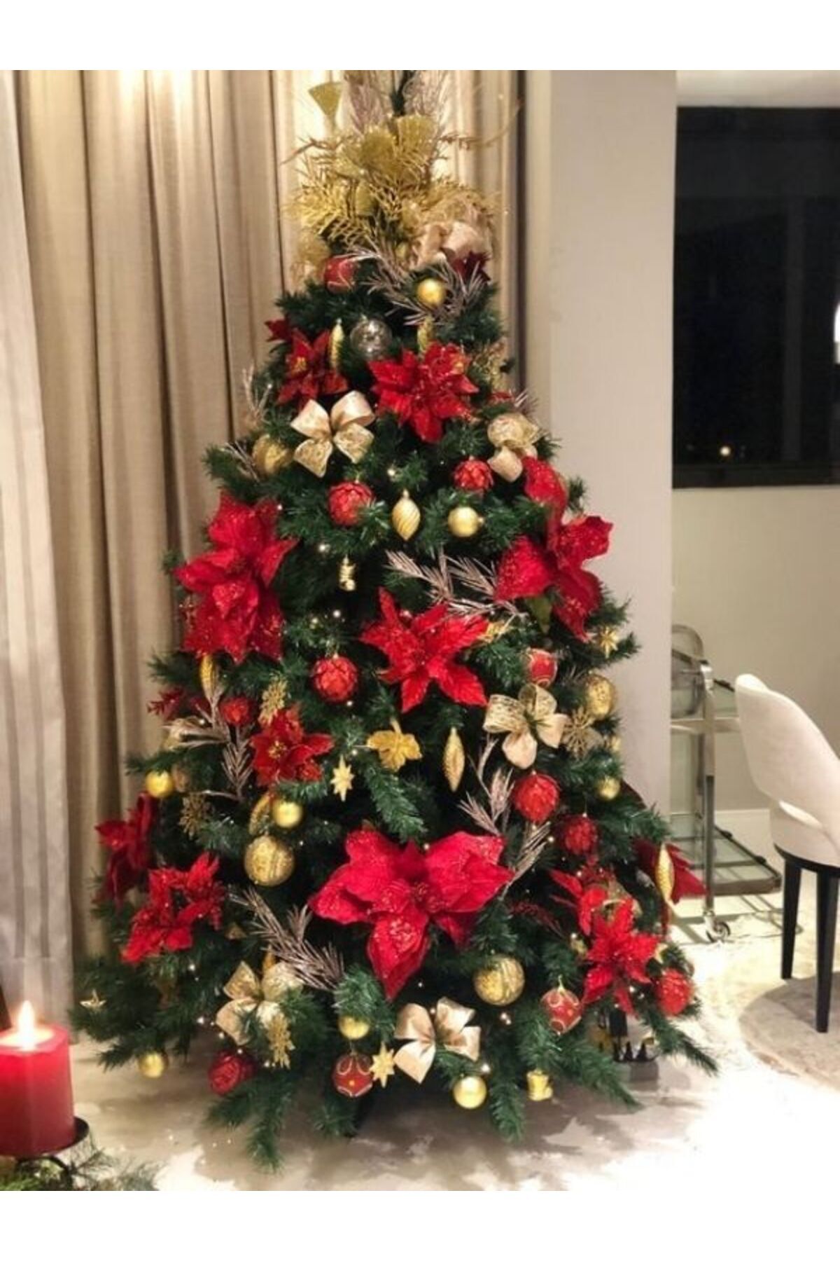 Caelia 150 cm lüx yılbaşı ağacı 350 dal luxury series dolgun dallar