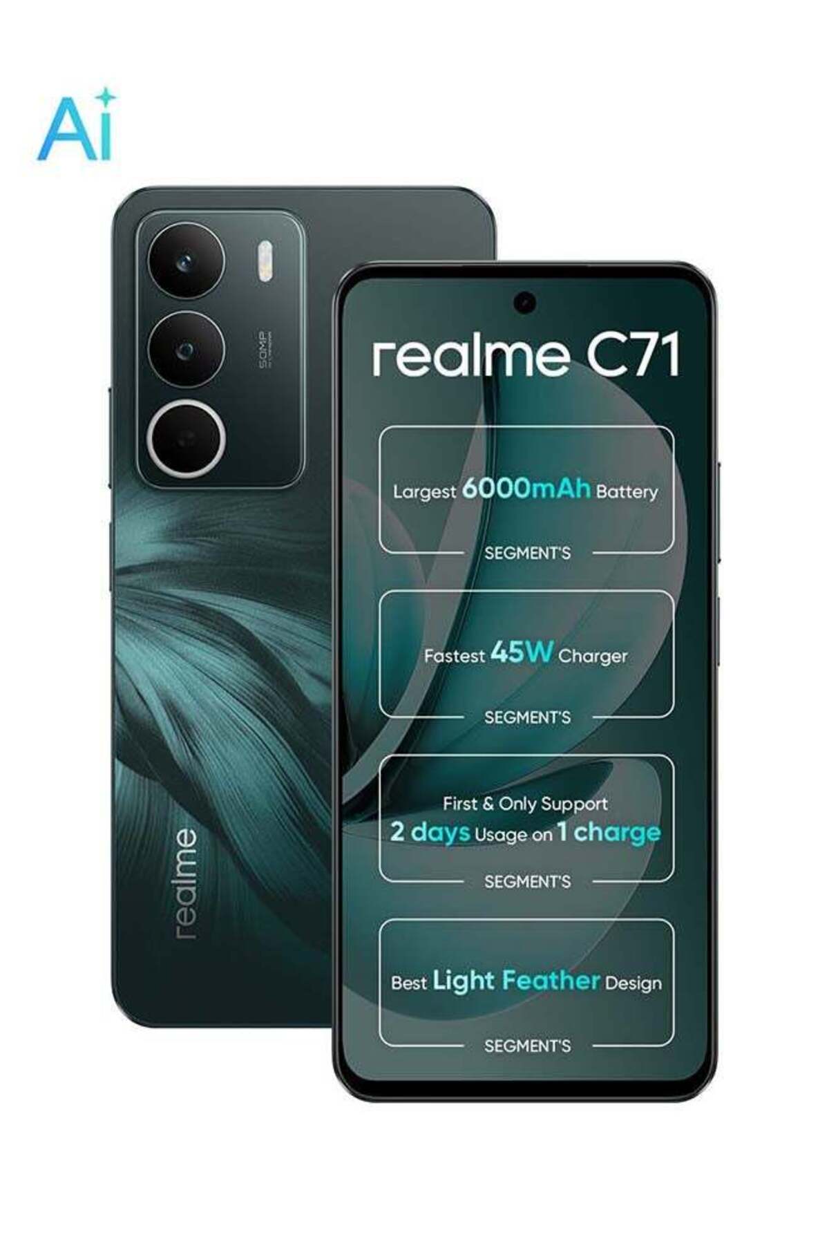 realme C71 Dual SIM Forest Owl 8GB RAM 256GB 4G - Middle East