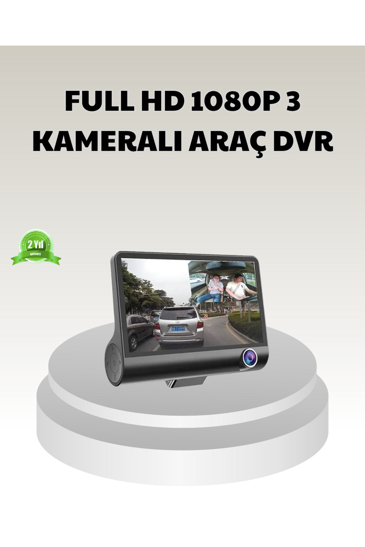 FREEDOM STOREE Araç DVR Kamerası 3 lü 170° Geniş Açılı Full HD ve Park Destekli