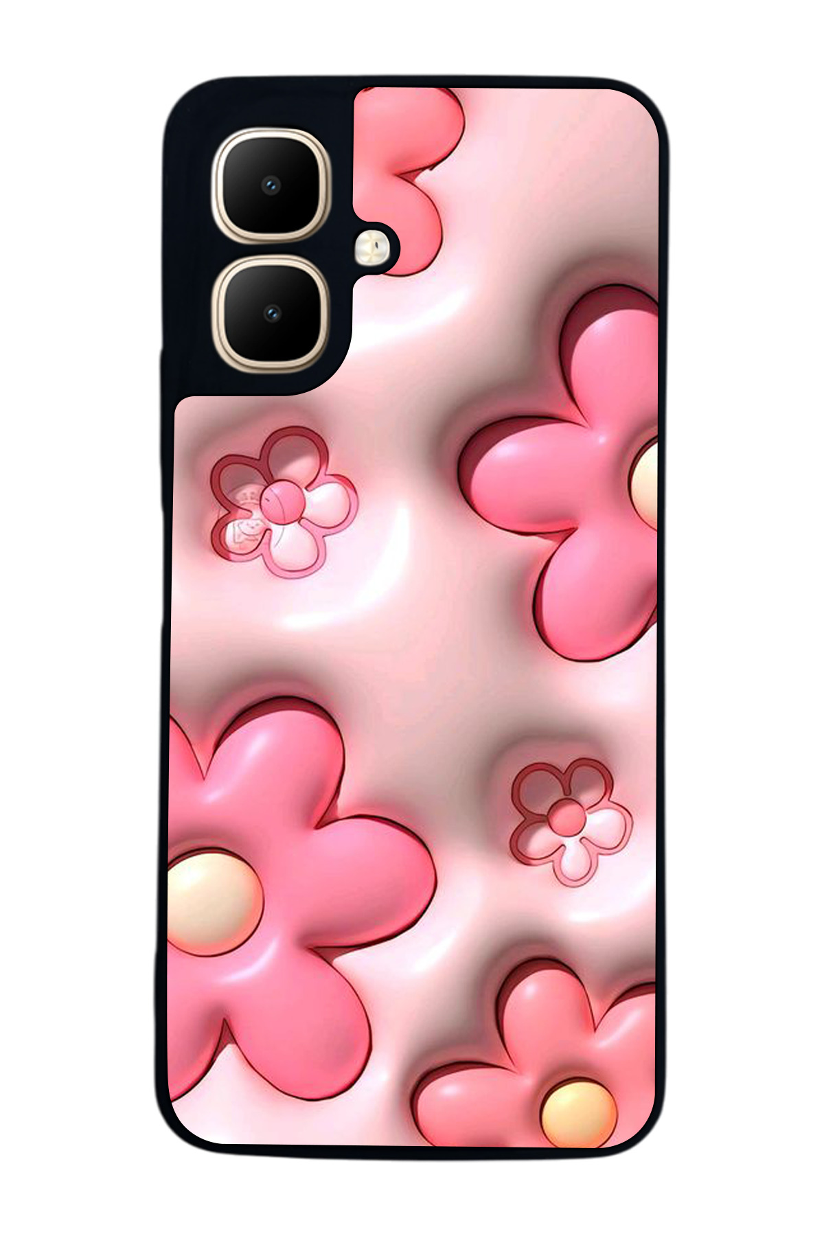 Infinix Smart 10 Compatible Printed, Matte Black,Soft Silicone, Protective,Shock Absorbing Cover,Case