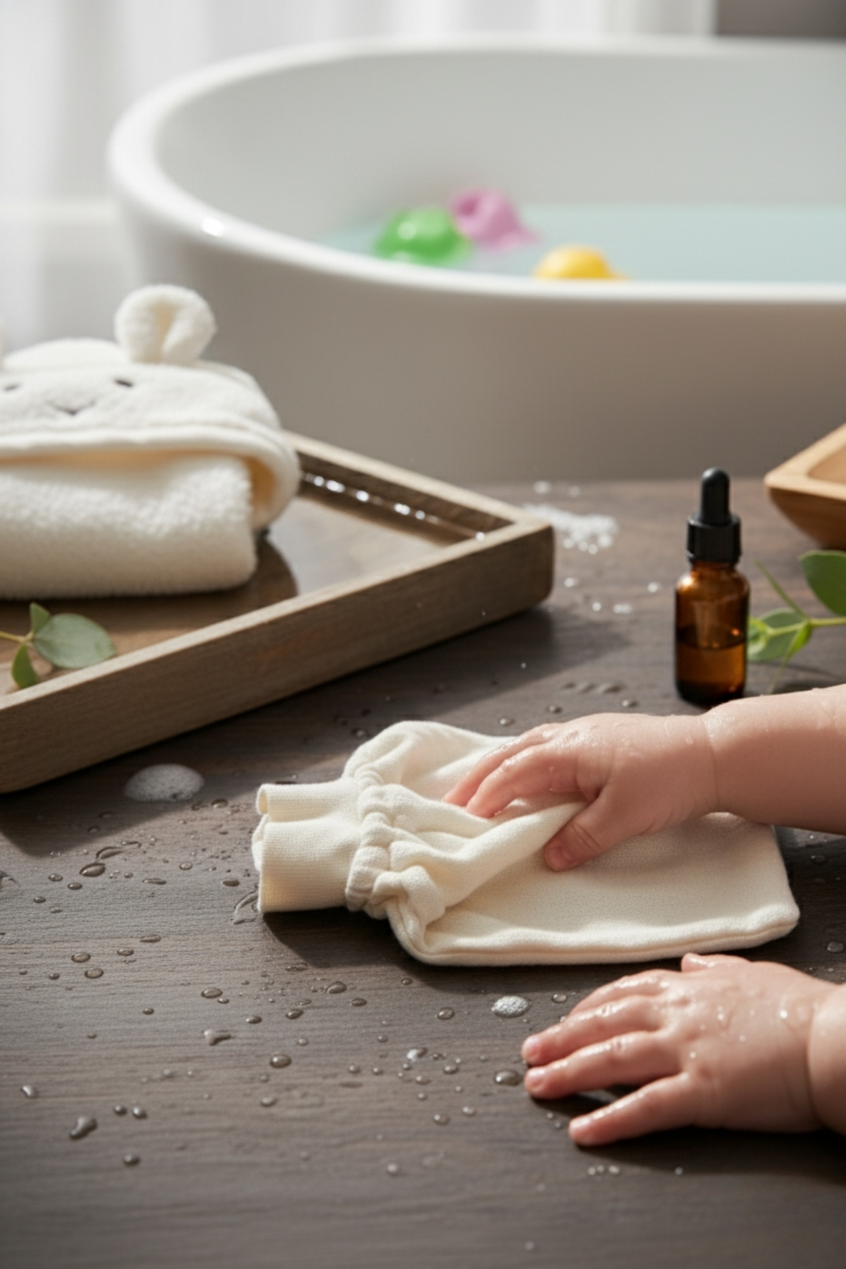 Salvia Dione %100 Pamuk Müslin Bebek Banyo Lifi | Yenidoğan Ultra Yumuşak Yıkama Sabun Kesesi | Hassas Ciltler fotoğrafı 3 (önizleme)