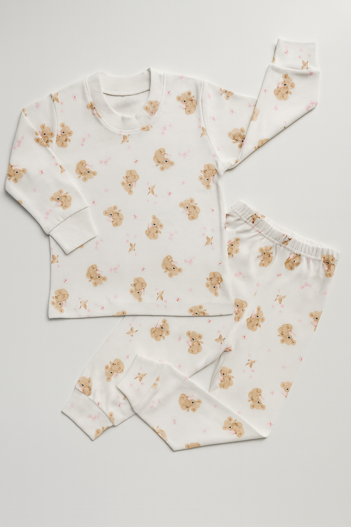 Vivolas %100 Pamuk Çocuk Unisex Desenli Pijama Takımı 1-8 Yaş (Uzun Kollu, 2’li Takım) fotoğrafı 7 (önizleme)