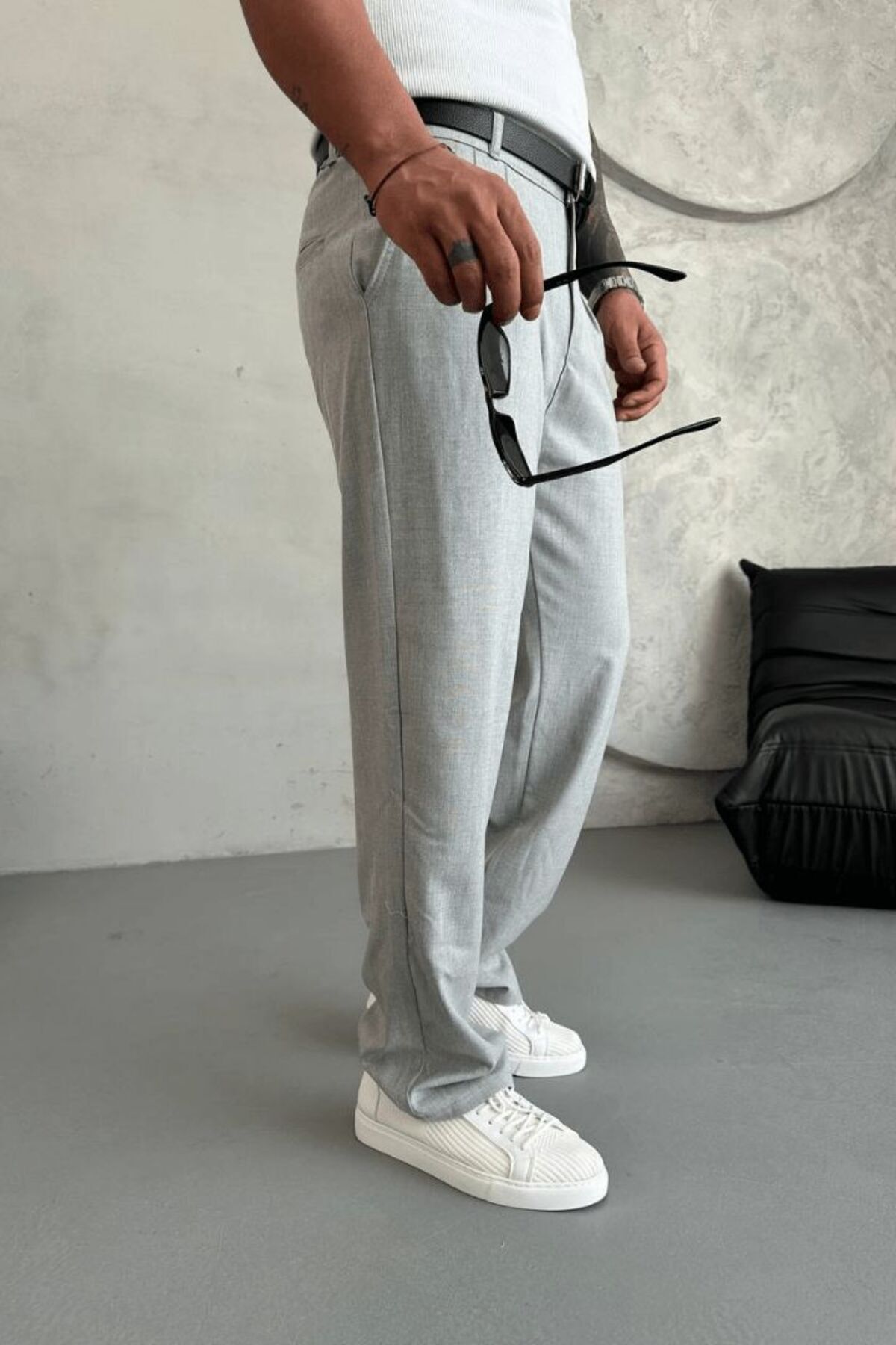 Salaş Mevsimlik Pileli Klasik Baggy Pantolon Pl13 — فلزی ELZ11025 — تصویر 3 از 3