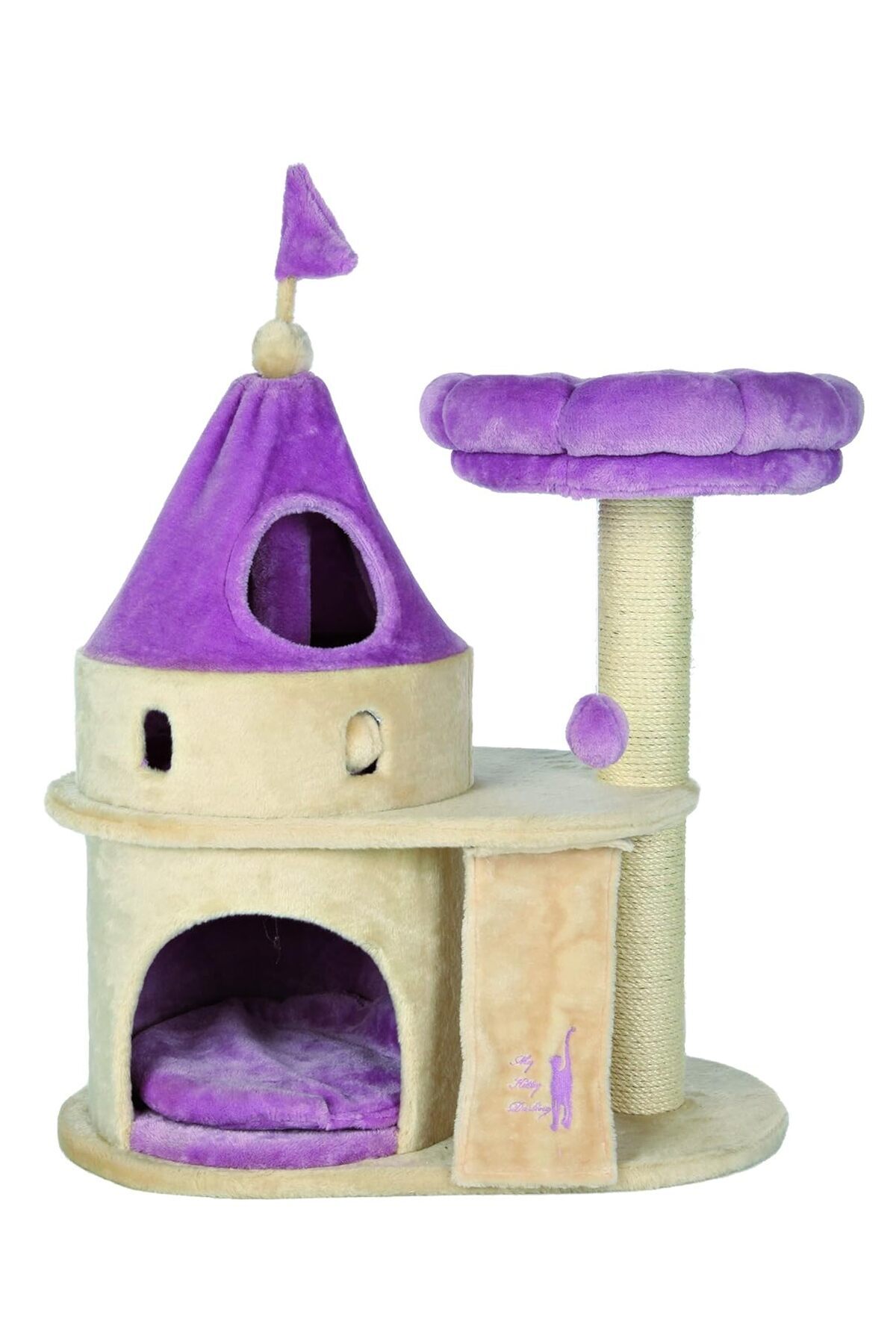 Shop a Way Trixie My Kitty Darling Kale Kedi Kulübesi, Tırmalama Direği, Kedi Ağacı, Ponpon, Kıvrımlı Oyuncak,