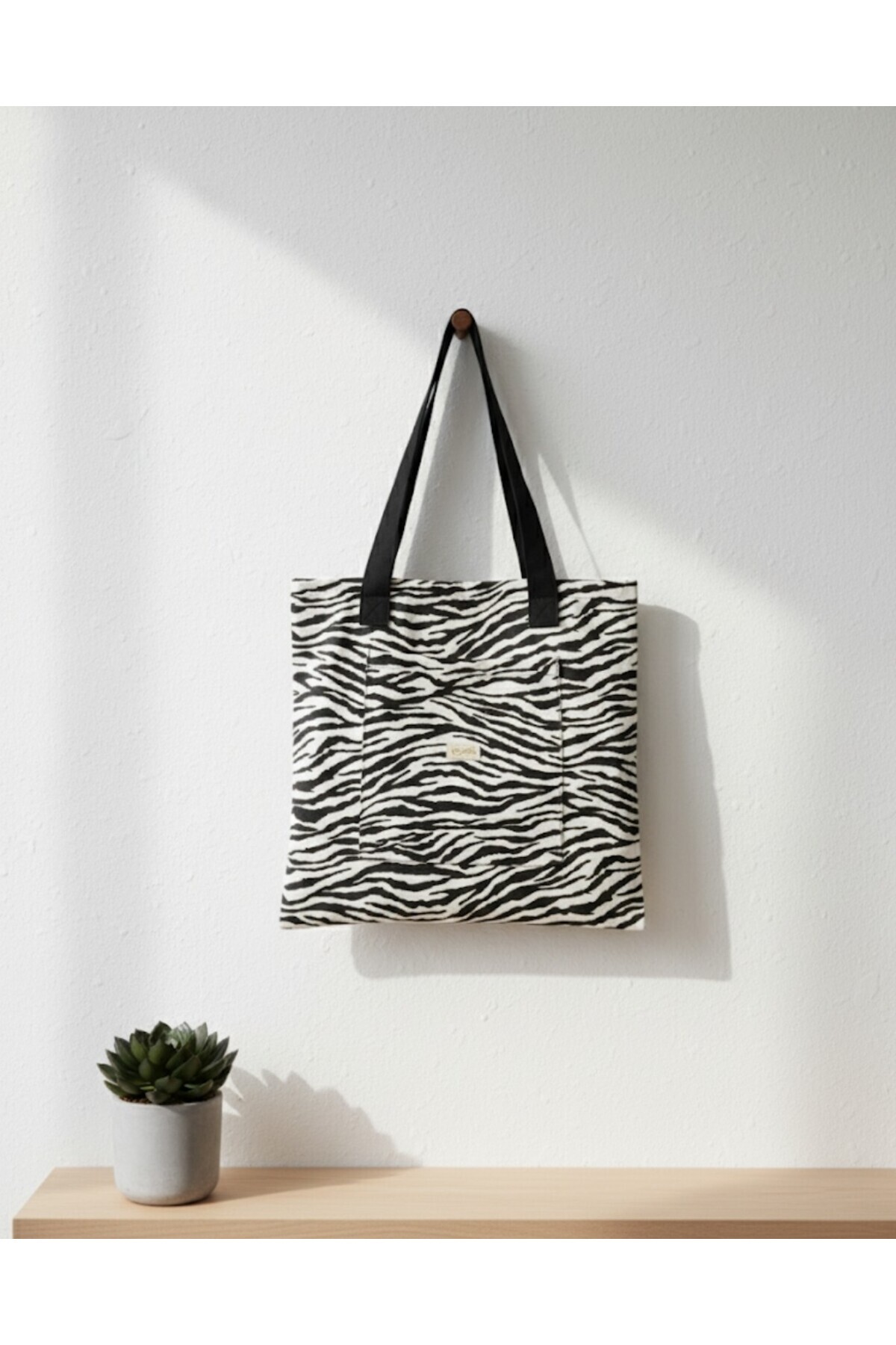 Cloth bag Zebra Patterned Canvas Shoulder Bag..