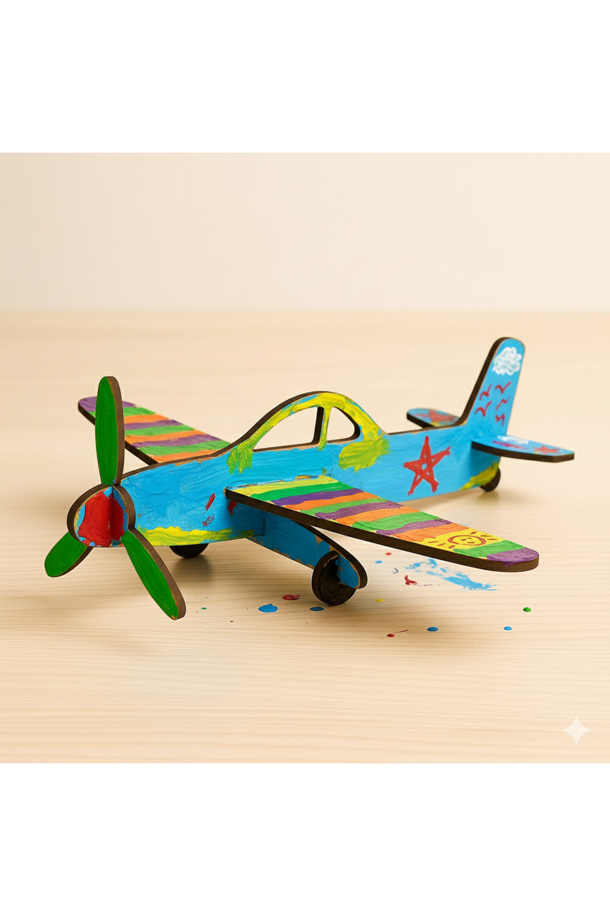 ست فعالیت هواپیما – نقاشی هواپیمای چوبی – کیت طراحی هواپیما – ۱۰ تکه