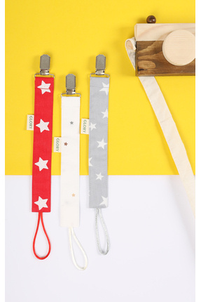 GLORY BABY Emzik Askısı - Emzik Zinciri - Emzik Tutacağı - 3'lü Set - Yıldız ...