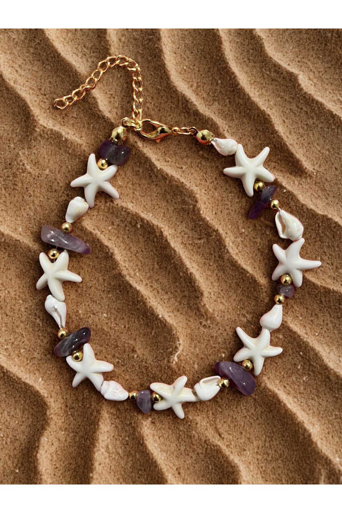 Tasarım Özel Deniz Yıldızı Deniz Kabuğu Detaylı Halhal