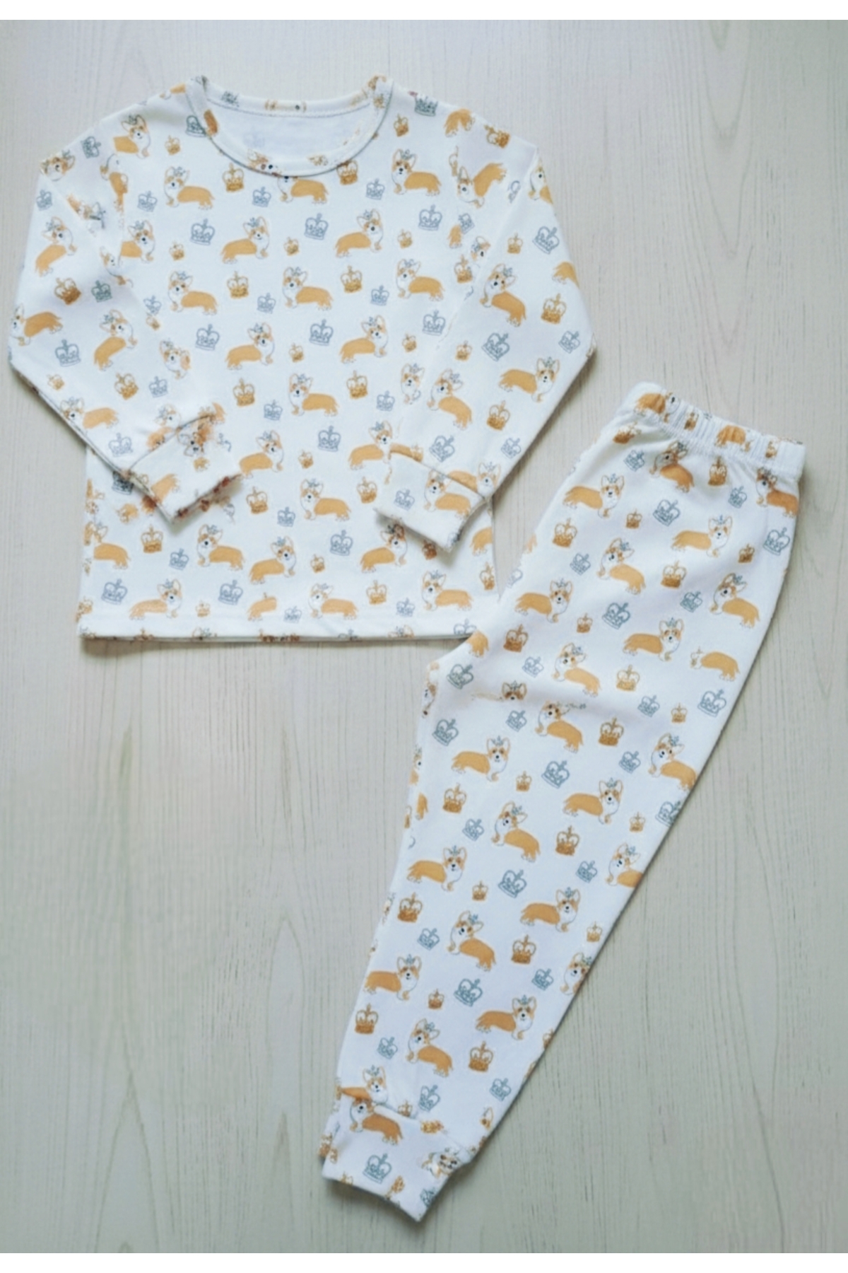 bright moon Kız çocuk pijama takımı %100 pamuk fotoğrafı 4 (önizleme)