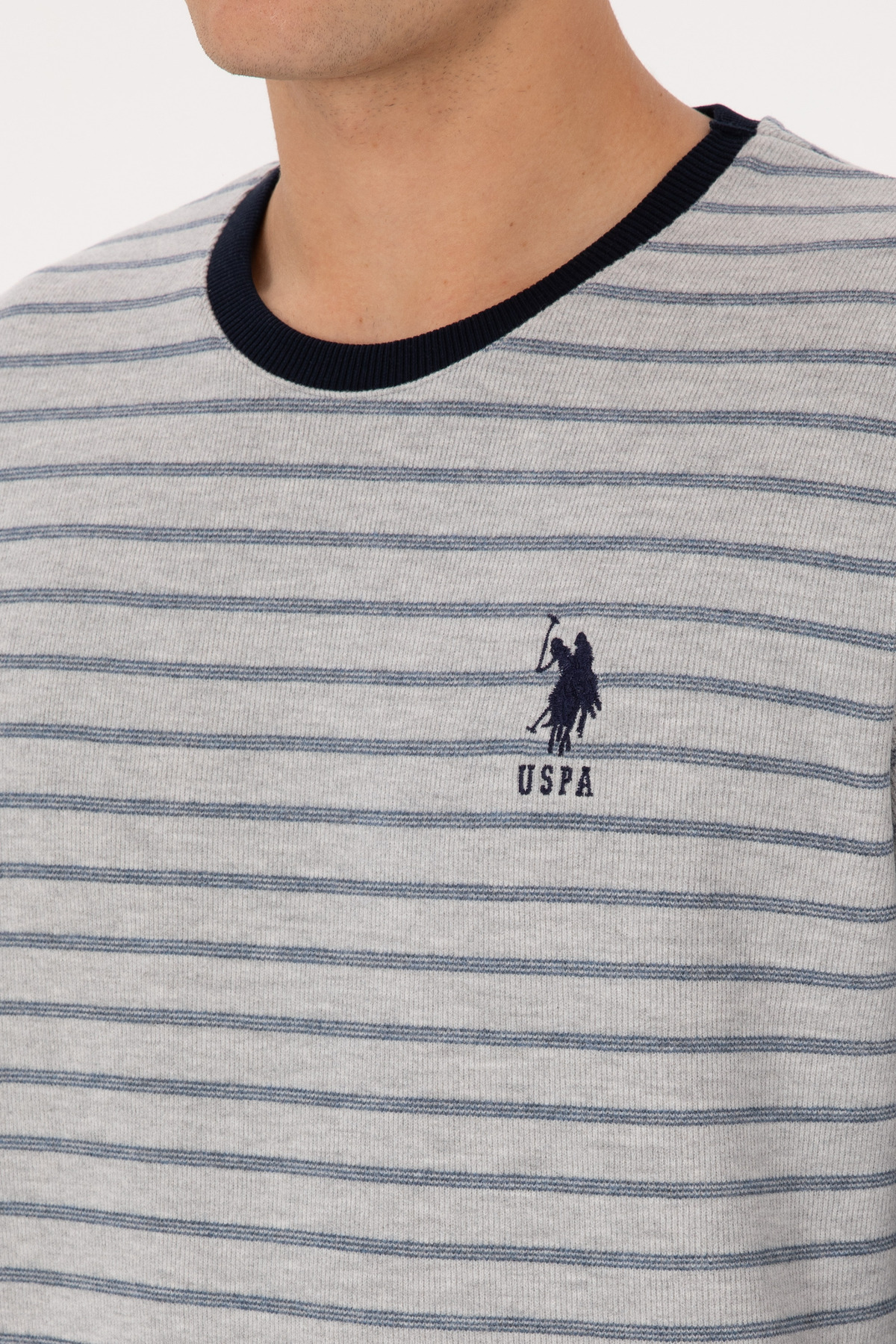 ست پیژامه و لباس خواب مردانه یقه گرد | یو اس پولو U.S. Polo Assn. 1209358 TR - تصویر 7