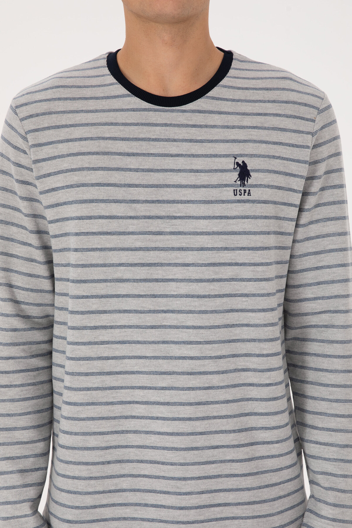 ست پیژامه و لباس خواب مردانه یقه گرد | یو اس پولو U.S. Polo Assn. 1209358 TR - تصویر 6