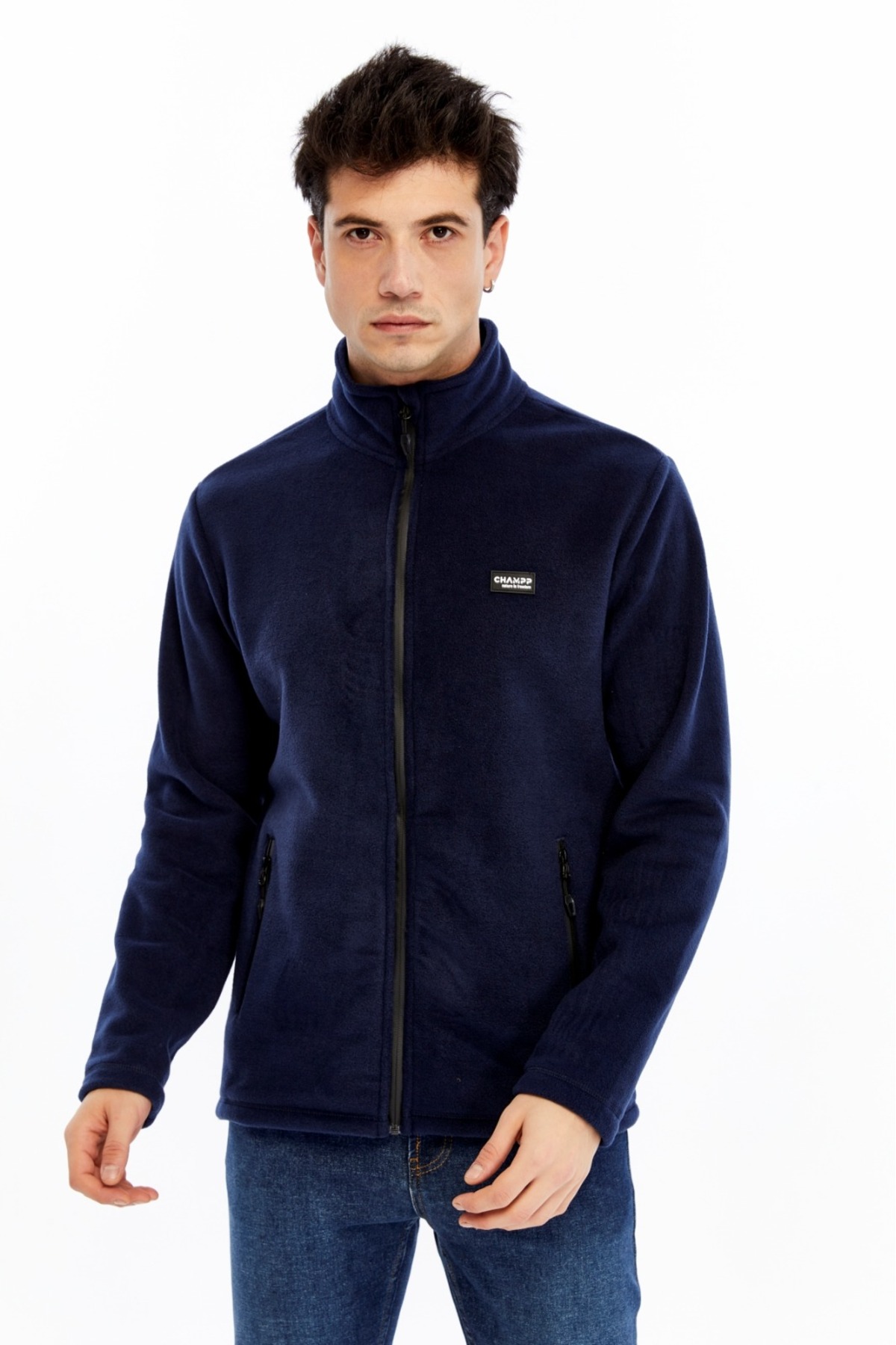 کاپشن مردانه تمام زیپ Horizon مدل Fleece سرمه‌ای Cmp2505-04