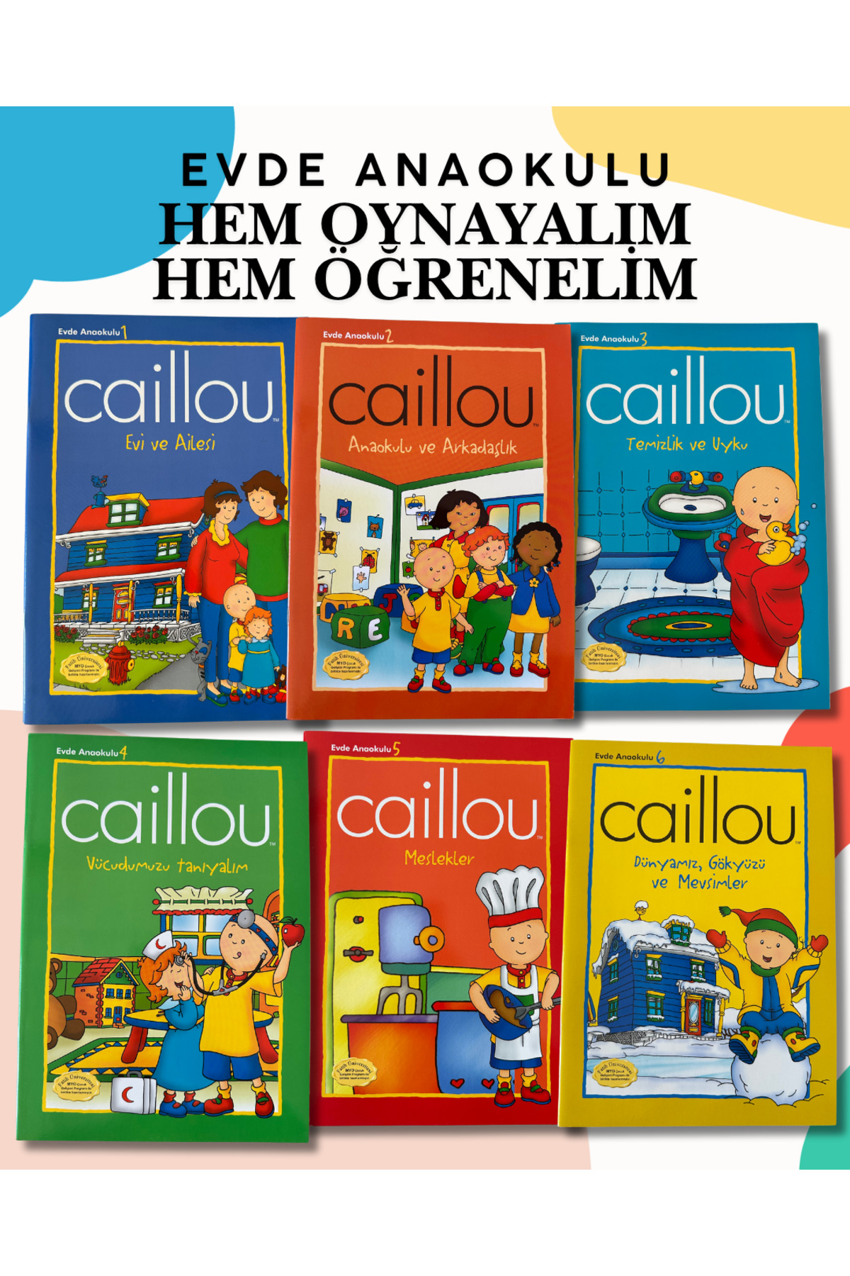 Burhan Yayınları Caillou Evde Anaokulu – 13 Sesli Kitap Seti - Uzmanların Önerisi fotoğrafı 3 (önizleme)