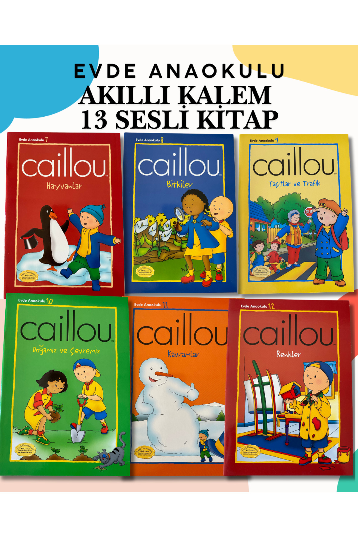 Burhan Yayınları Caillou Evde Anaokulu – 13 Sesli Kitap Seti - Uzmanların Önerisi fotoğrafı 4 (önizleme)